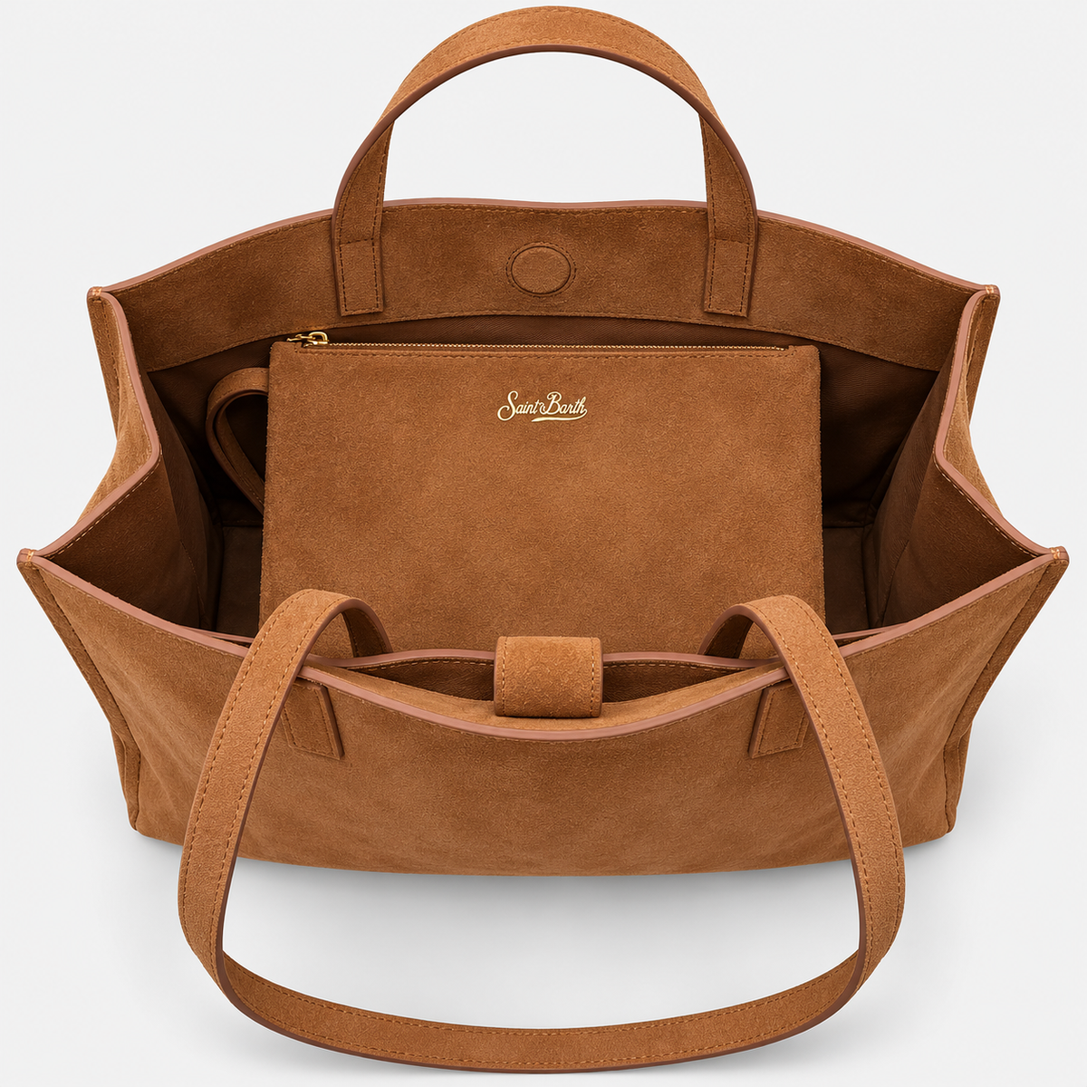 MC2 Saint Barth Borsa Donna Jour Bag in Suede Color Cuoio