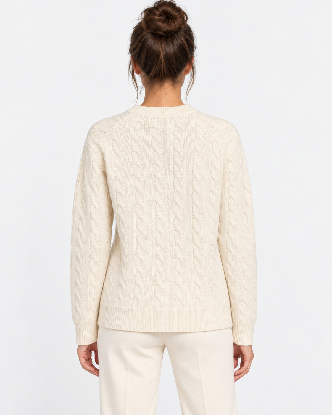 MC2 Saint Barth Maglia Donna Sorbonne in Lana a Trecce Avorio
