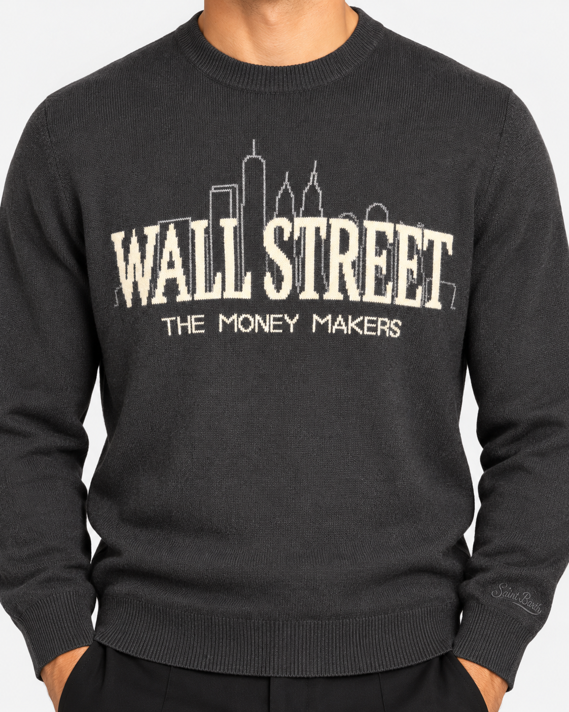 MC2 Saint Barth Maglia Uomo Wall Street Black