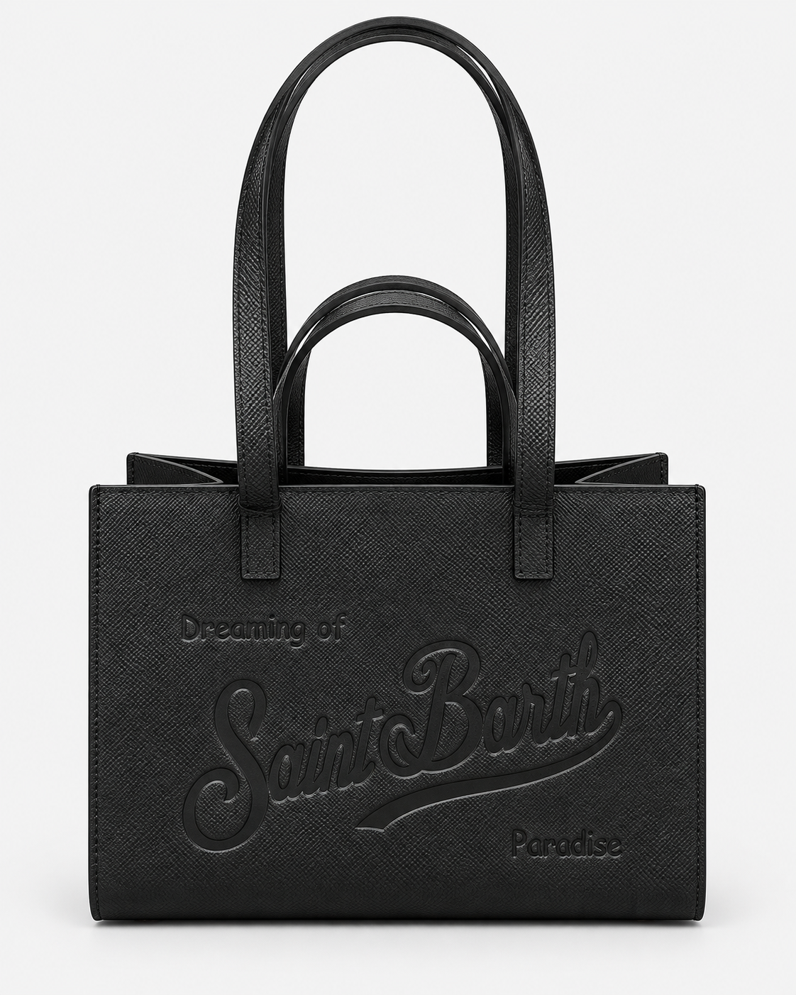 MC2 Saint Barth Borsa Donna Jour Bag Midi in Pelle Saffiano Nera