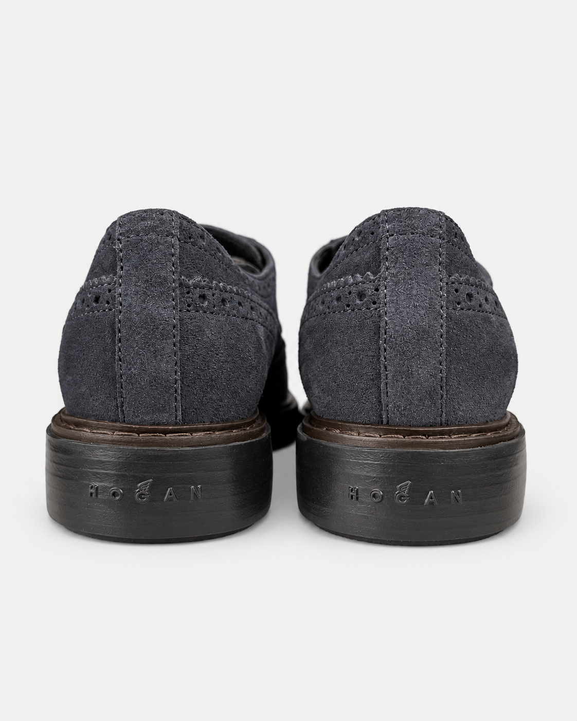 Hogan Scarpe stringate uomo H704 in pelle scamosciata blu