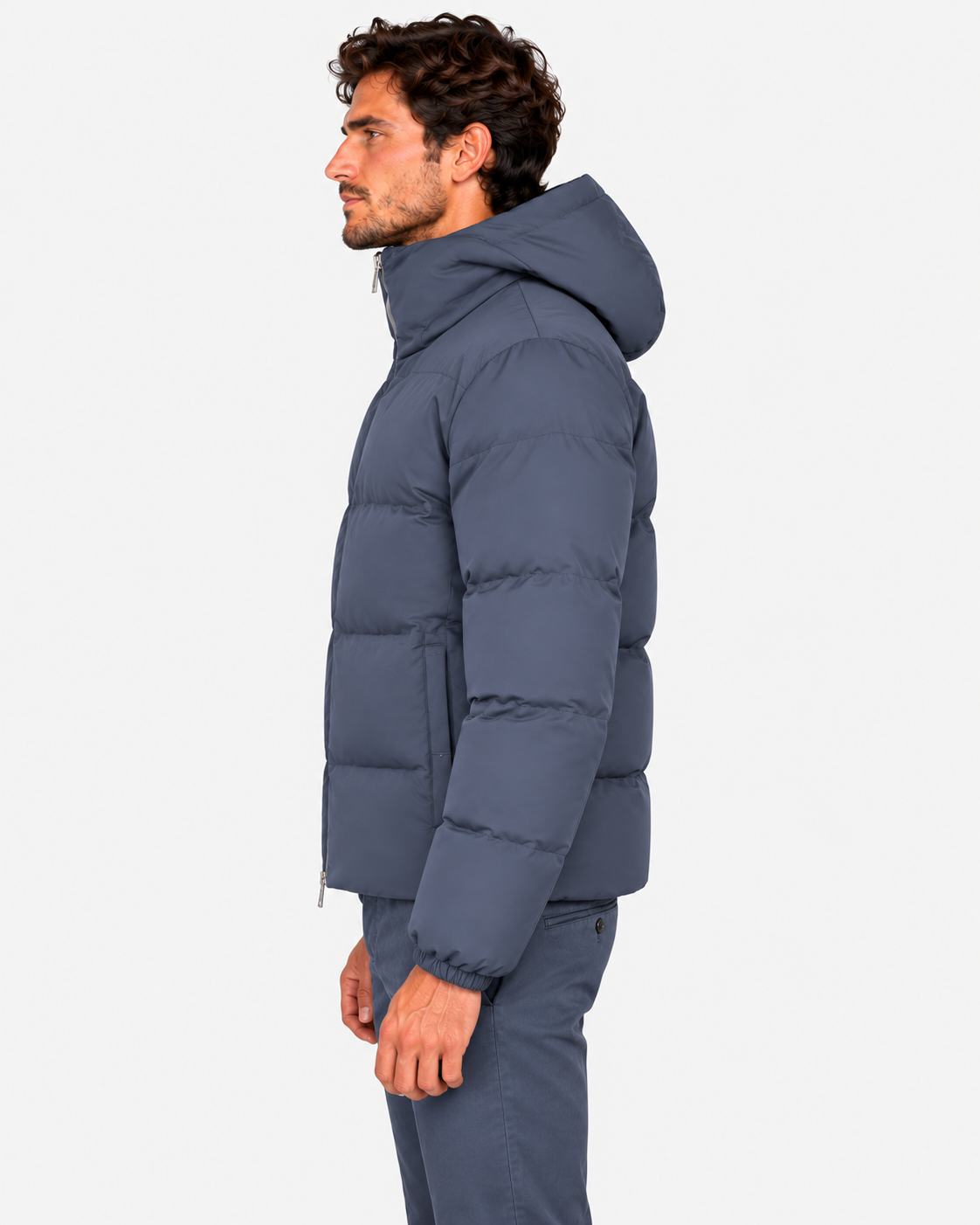 Herno Giacca uomo New Impact blu con cappuccio
