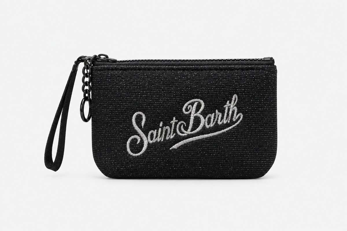 MC2 Saint Barth Pochette Donna Aline Mini Lurex Nera