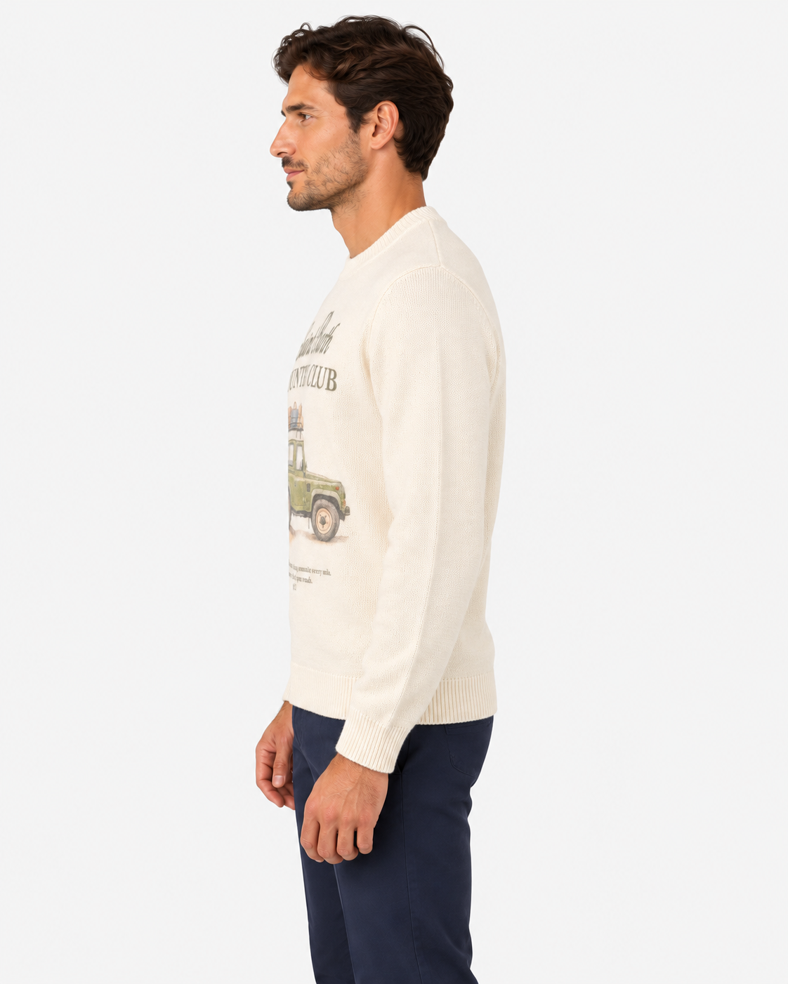 MC2 Saint Barth Maglia Uomo Country Roads Panna