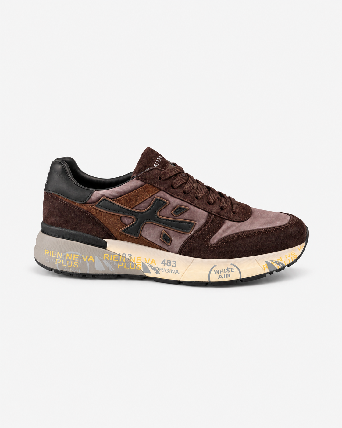 Premiata Sneakers Mick 8434 Uomo Marrone in Suede e Tessuto Tecnico
