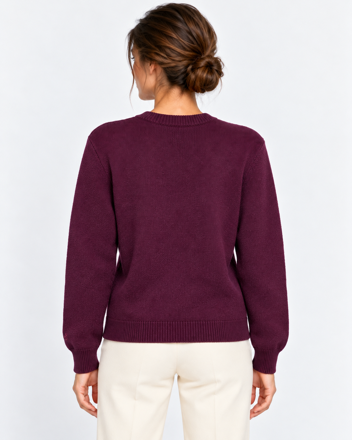 MC2 Saint Barth Maglia Donna New Queen The End Prugna in Misto Lana e Cashmere
