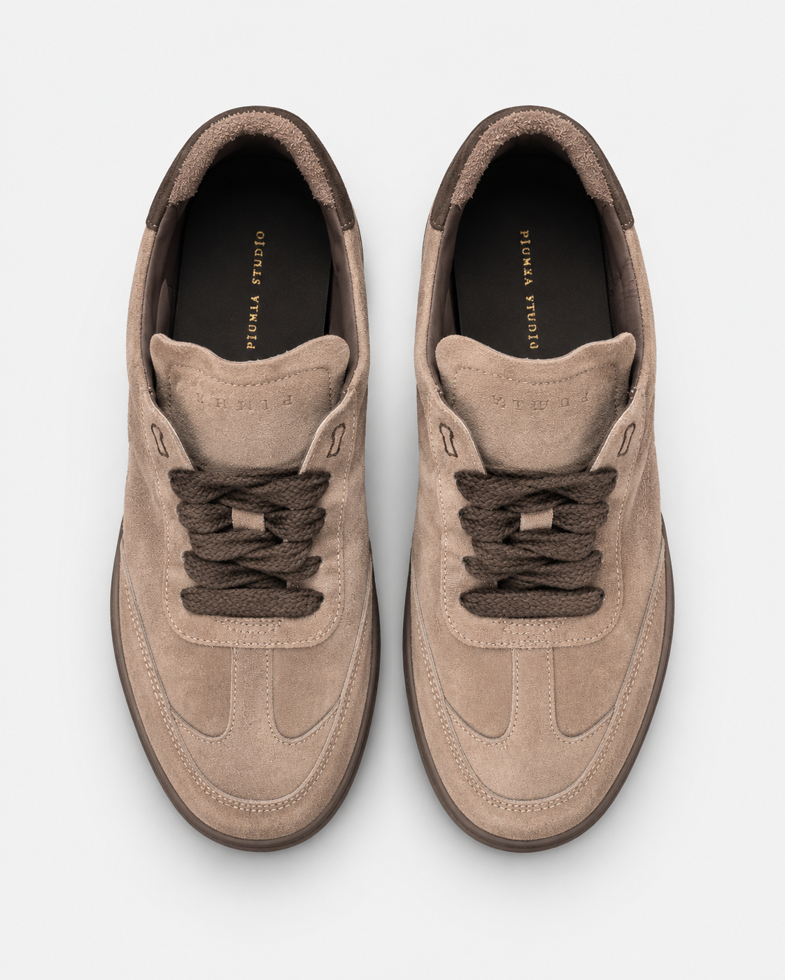 Piuma Studio Sneakers uomo in pelle scamosciata taupe
