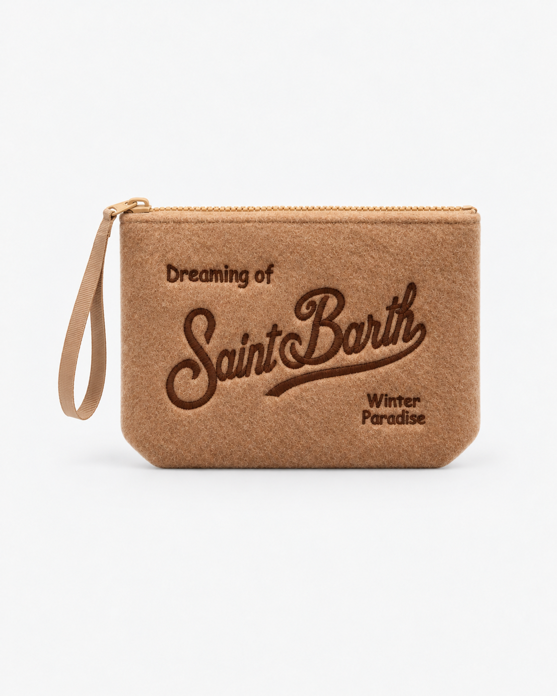 MC2 Saint Barth Pochette Donna Aline Felt in Feltro Cammello