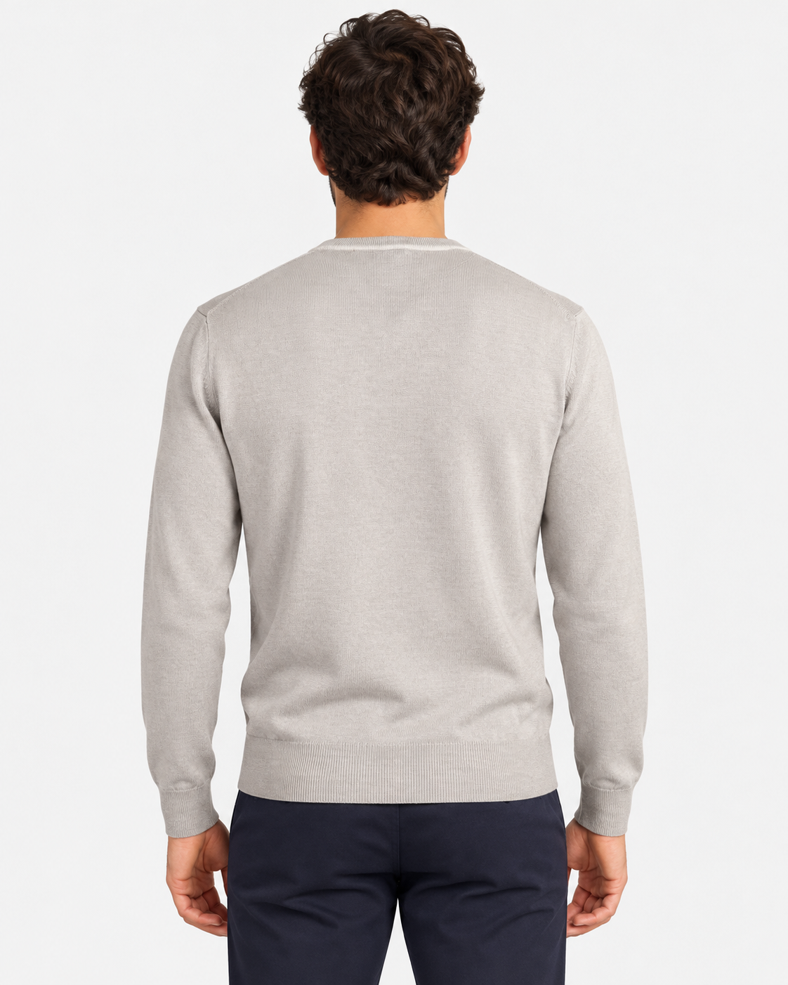 Gran Sasso Maglia Uomo Girocollo in Lana Grigio