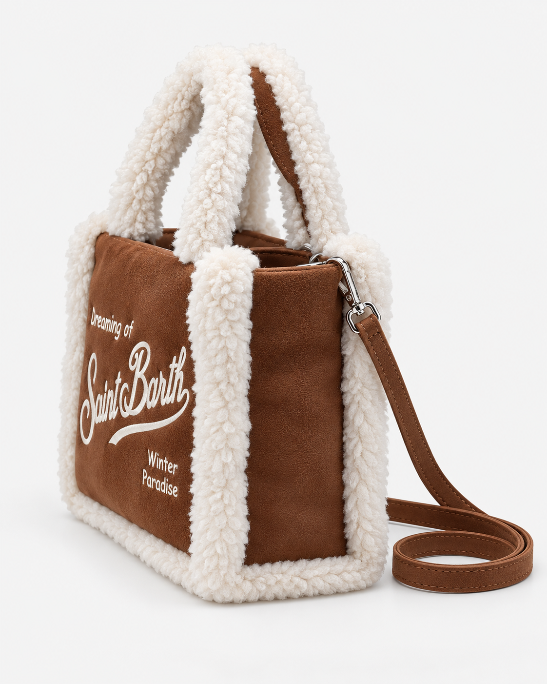 MC2 Saint Barth Borsa Donna Vanity Mini Shearling Cognac con Tracolla