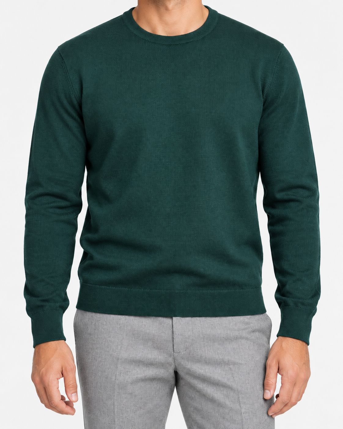 Gran Sasso Maglia Uomo Girocollo in Lana Verde