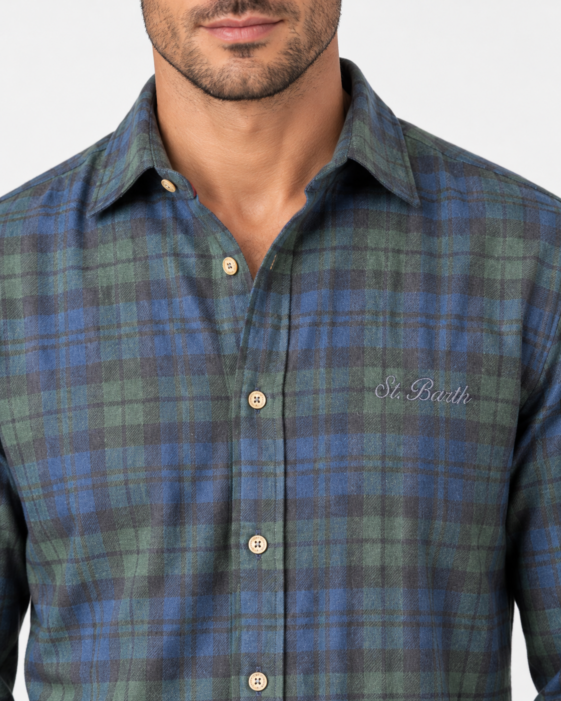 MC2 Saint Barth Camicia Uomo Bollicine Team Tartan
