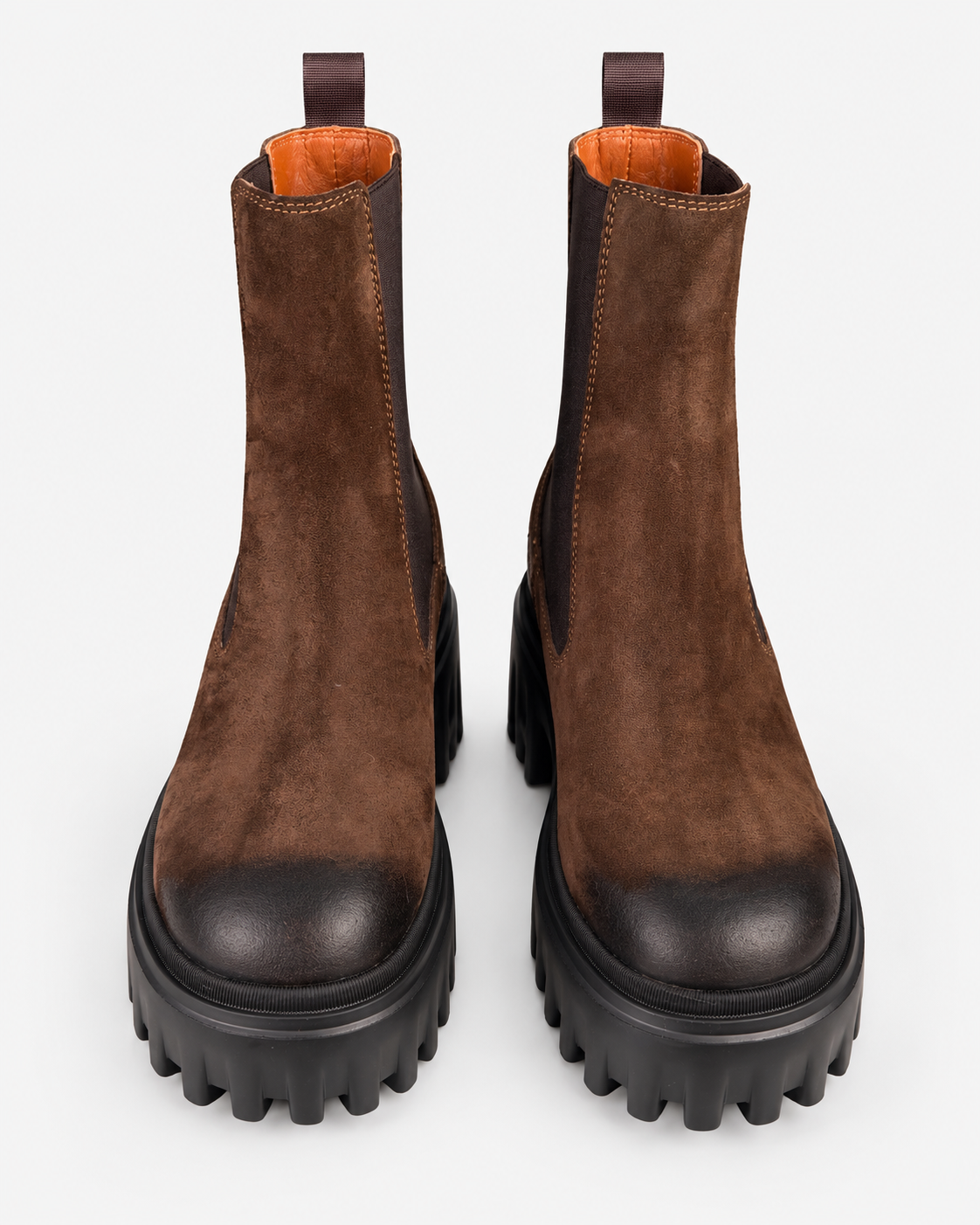 Hogan H700 Chelsea Boots Donna Marrone in Pelle Scamosciata