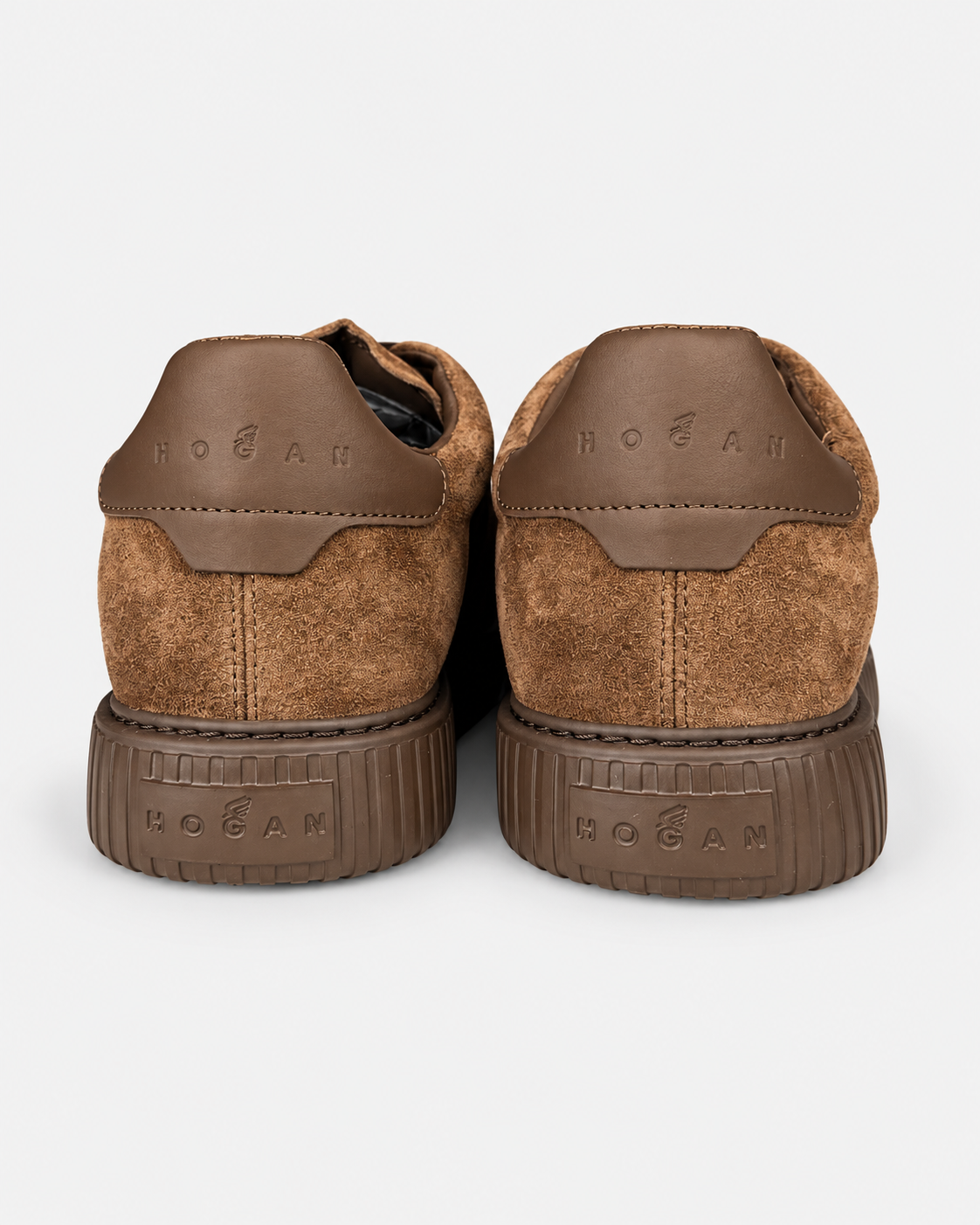 Hogan Sneakers uomo H-Stripes in pelle scamosciata marrone