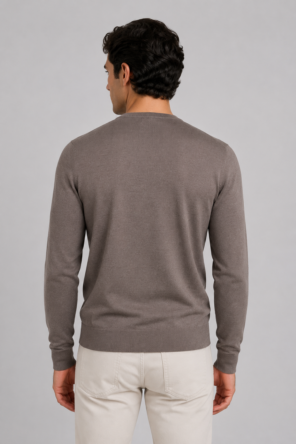 Maglia Sebastien merino beige taupe