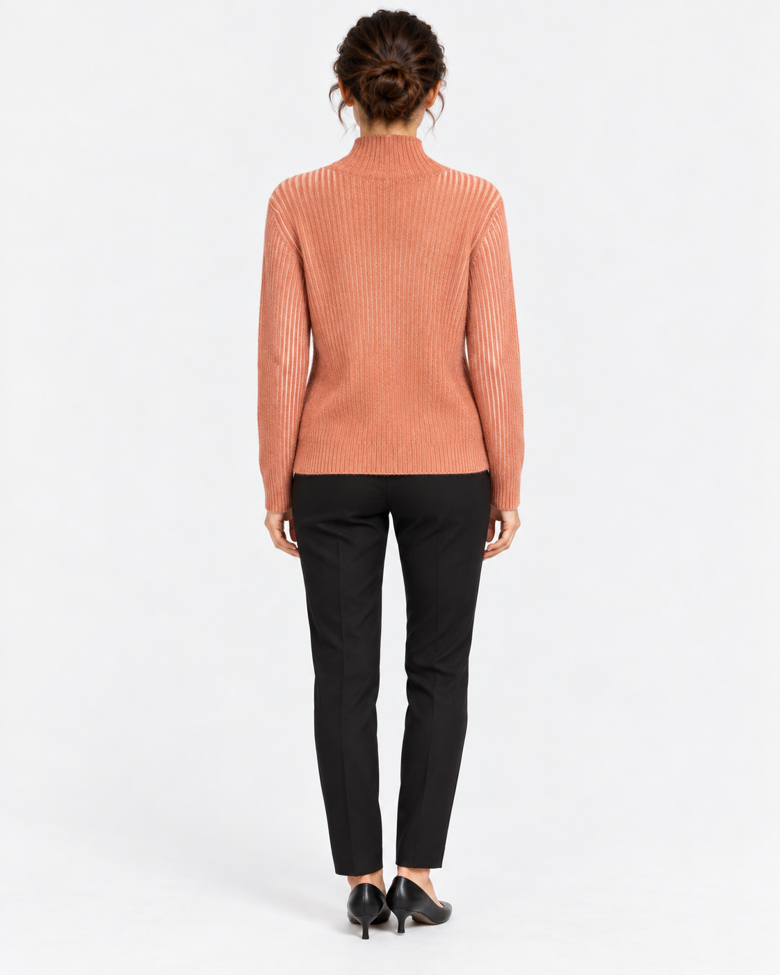 Gran Sasso Maglia Lupetto Donna Terracotta in Puro Cashmere