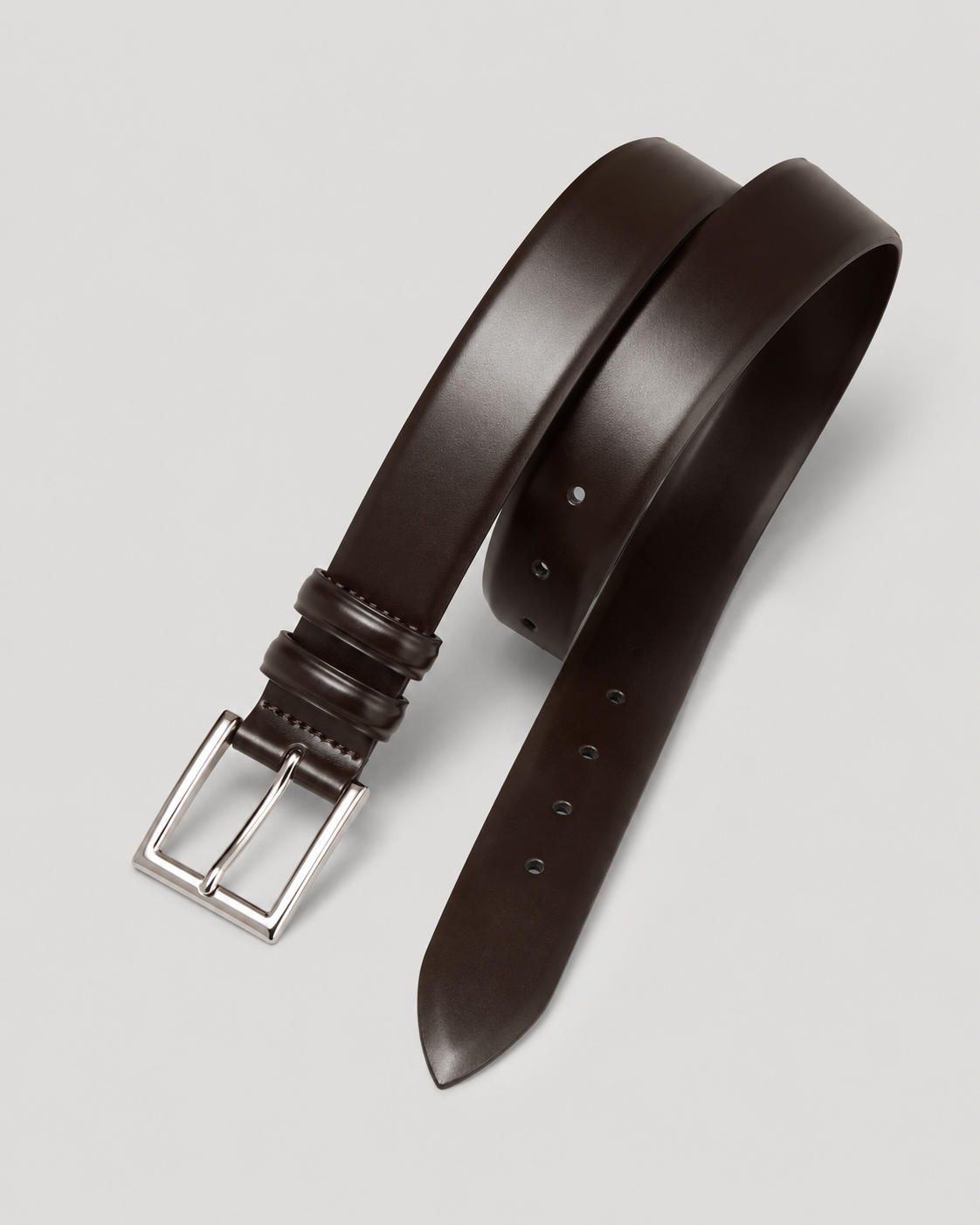 Cintura classica calf in pelle testa di moro