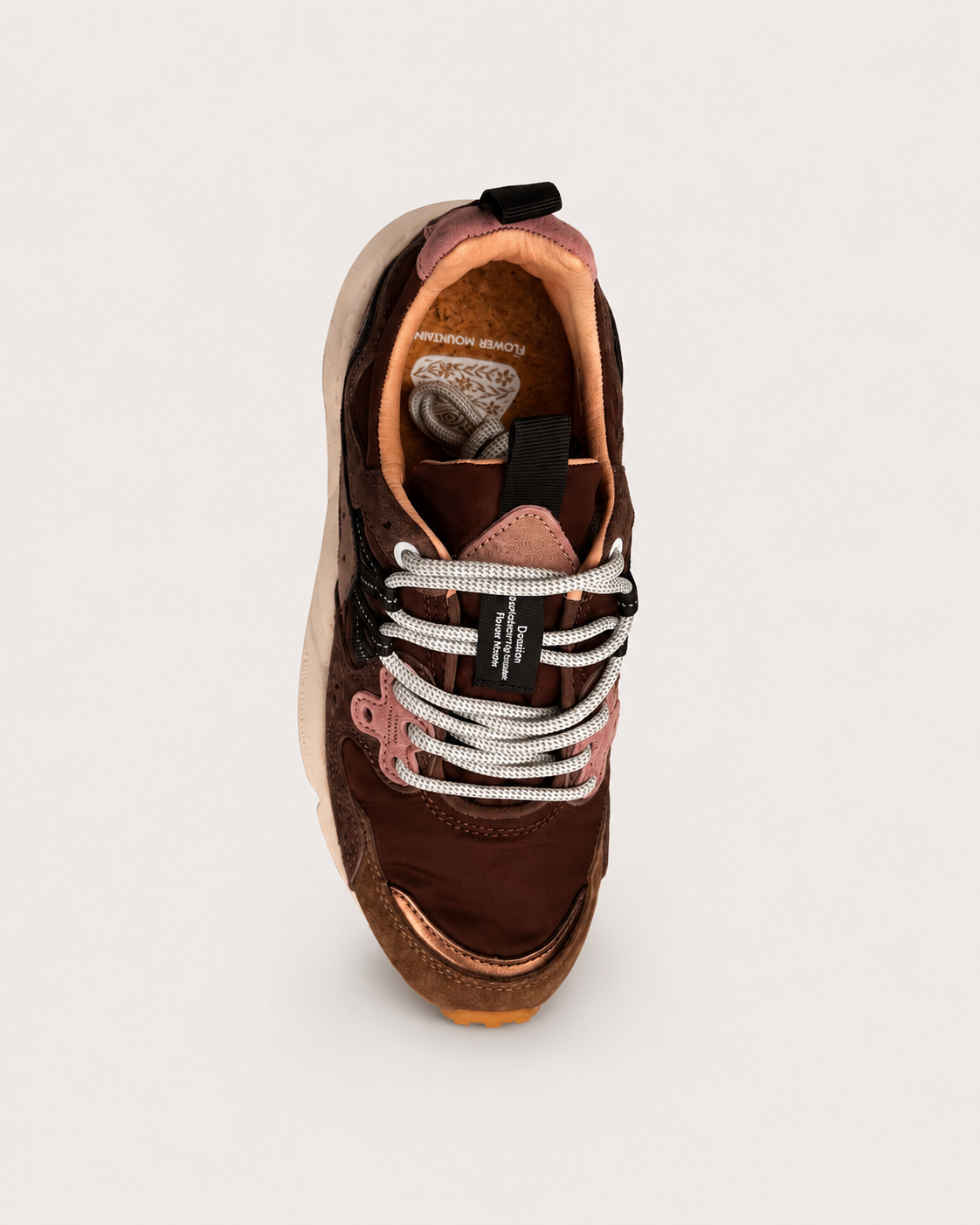 Flower mountain sneakers donna Yamano 3 brown-bronze-pink
