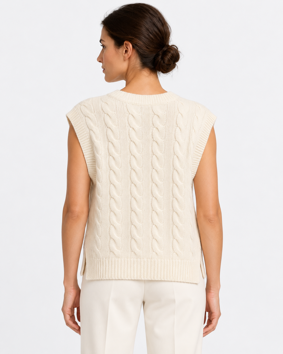 polo ralph lauren Gilet in maglia di lana e cashmere a trecce