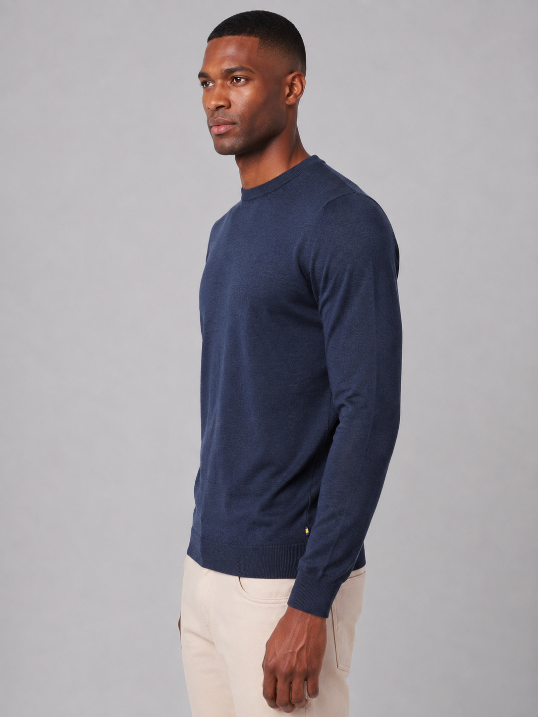 K-way maglia sebastien wool silk cashmere blue depth