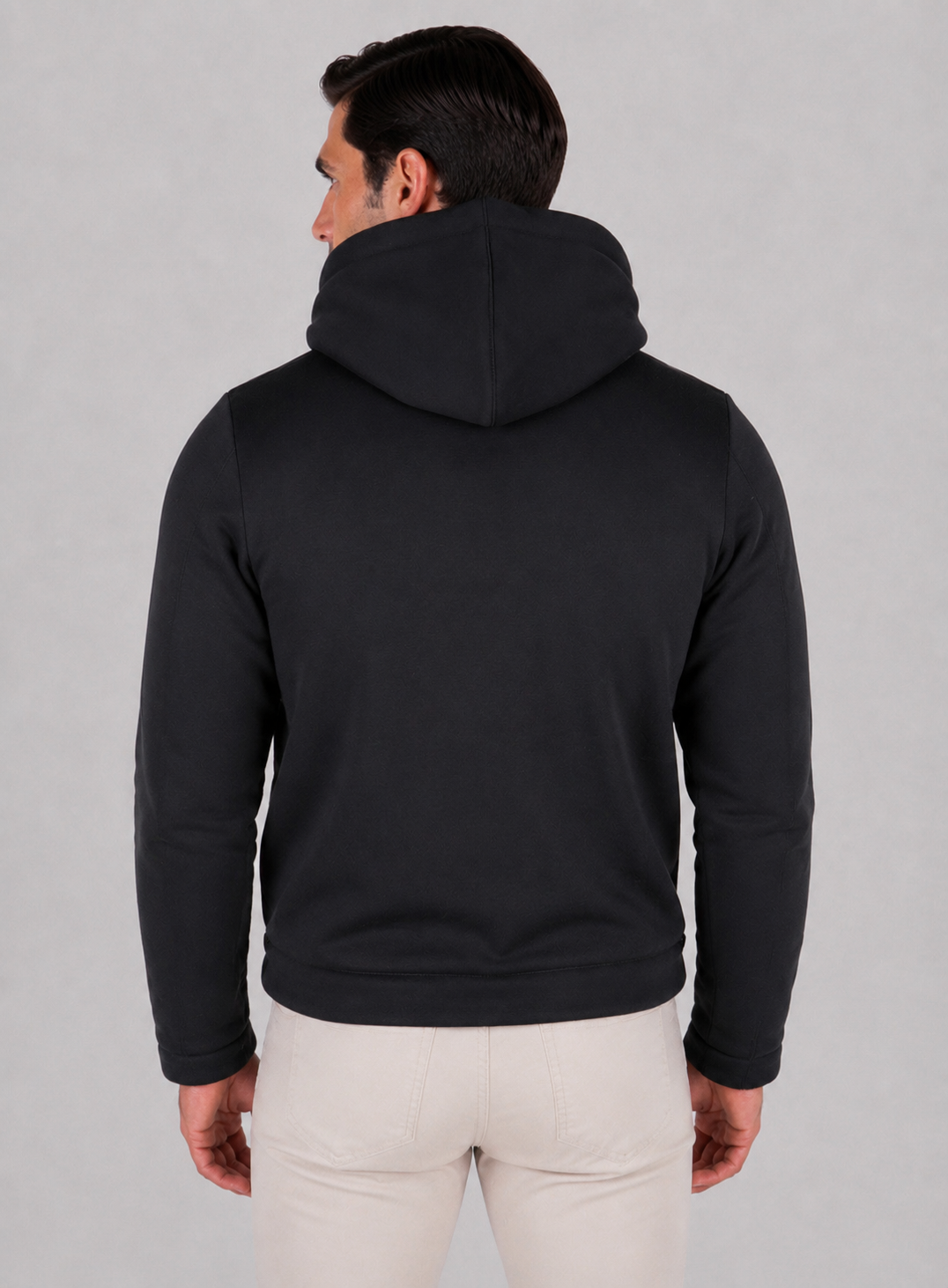 K-Way Giacca Uomo Jack light spancer fur double Reversibile con Cappuccio BLACK PURE-FUR