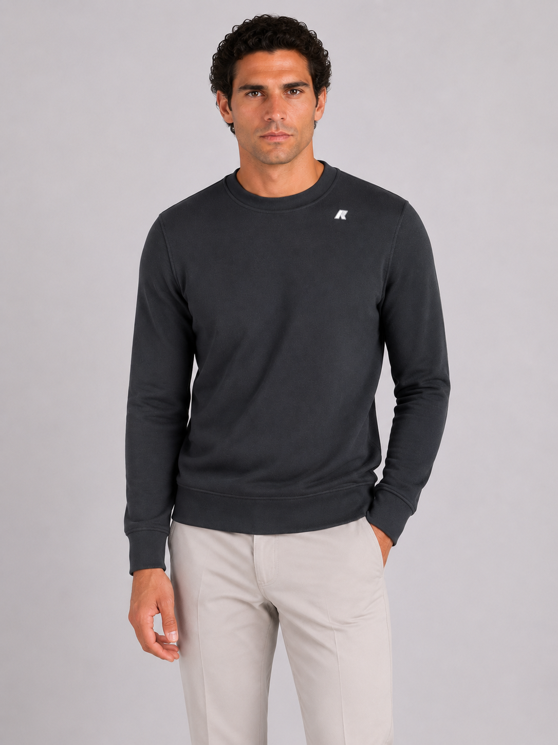 Felpa garzata Baptiste Heavy Fleece black pure