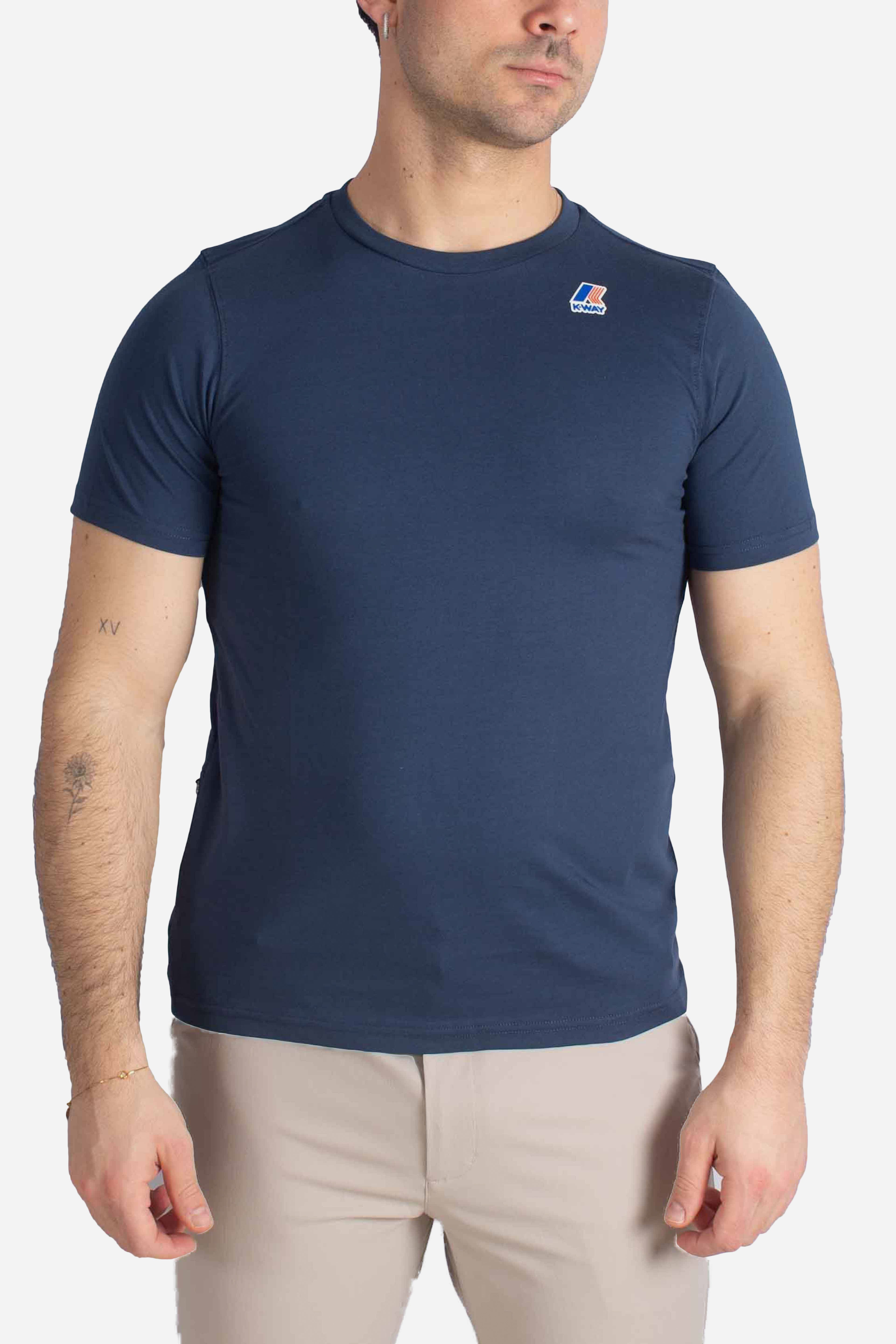 T-shirt Leonide con logo blue insignia