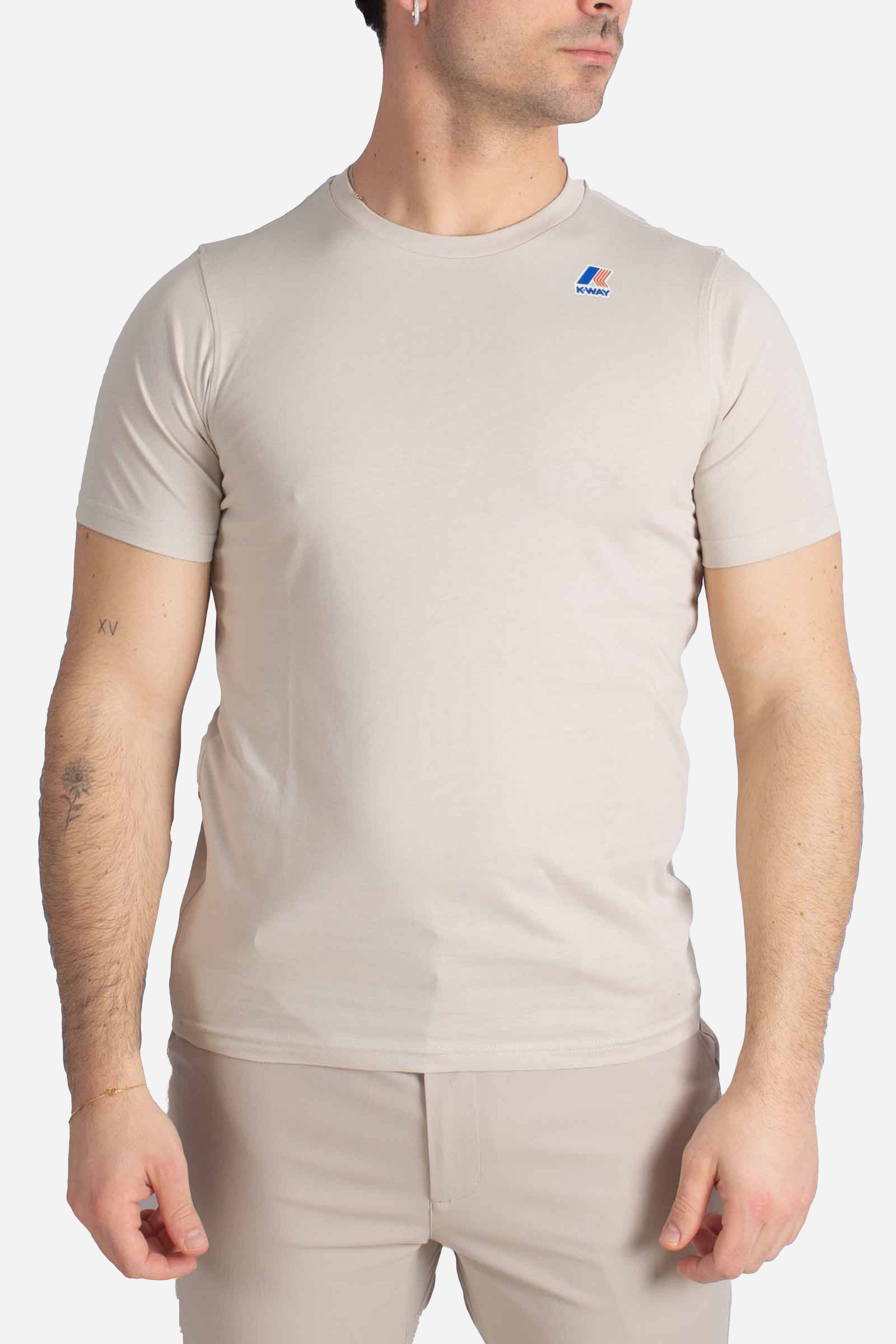 T-shirt Leonide con logo beige lt