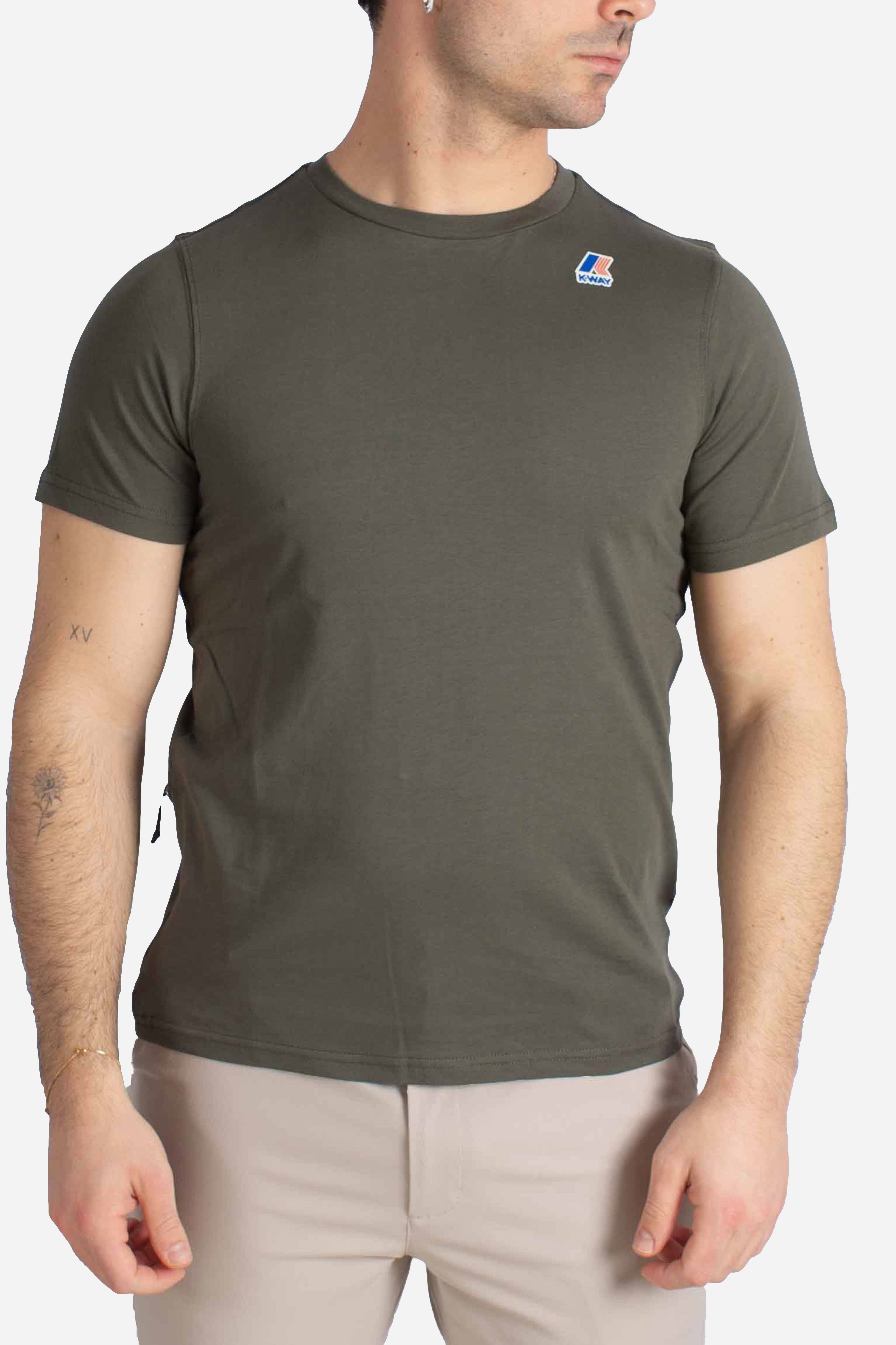 T-shirt Leonide con logo green blackish