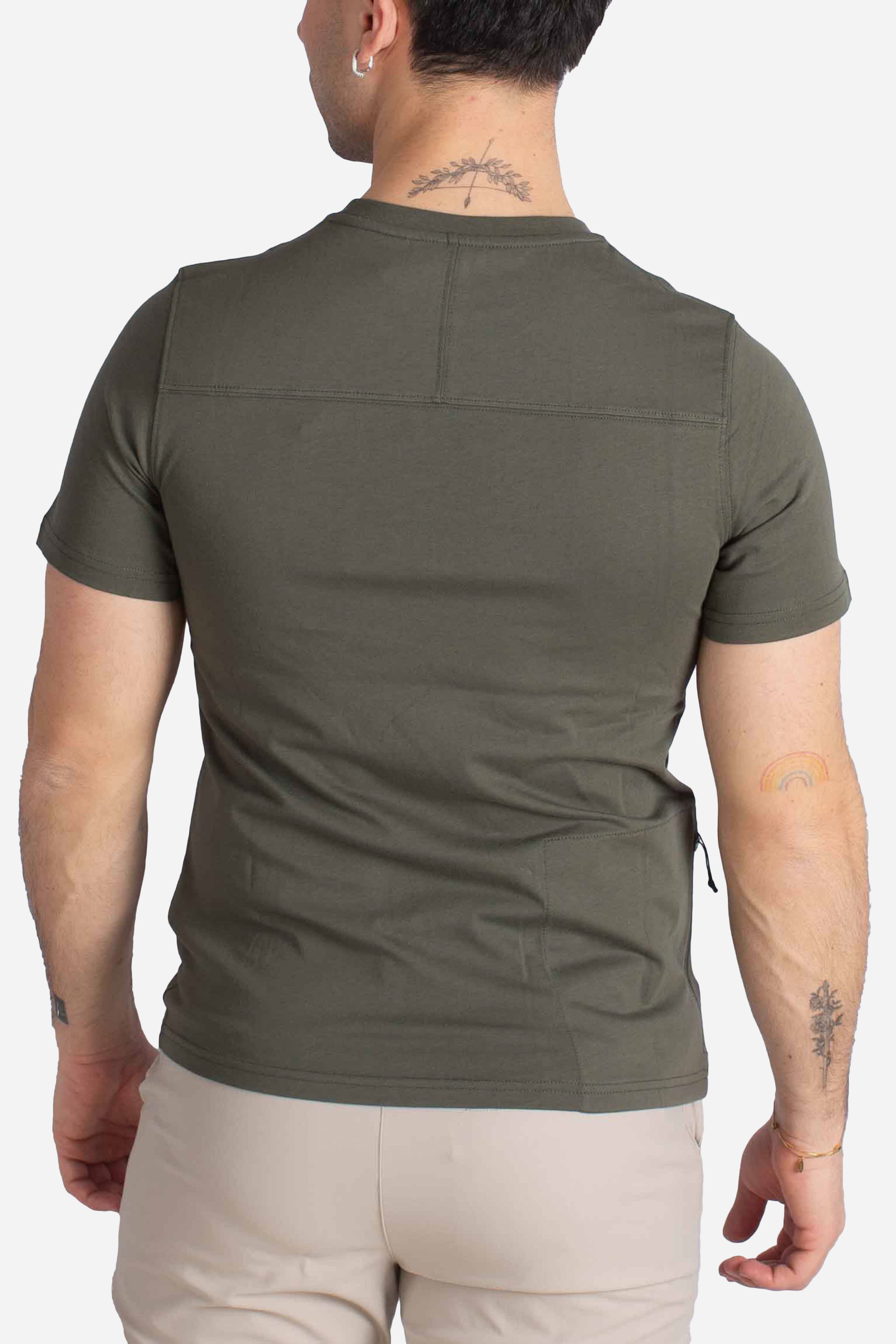 T-shirt Leonide con logo green blackish