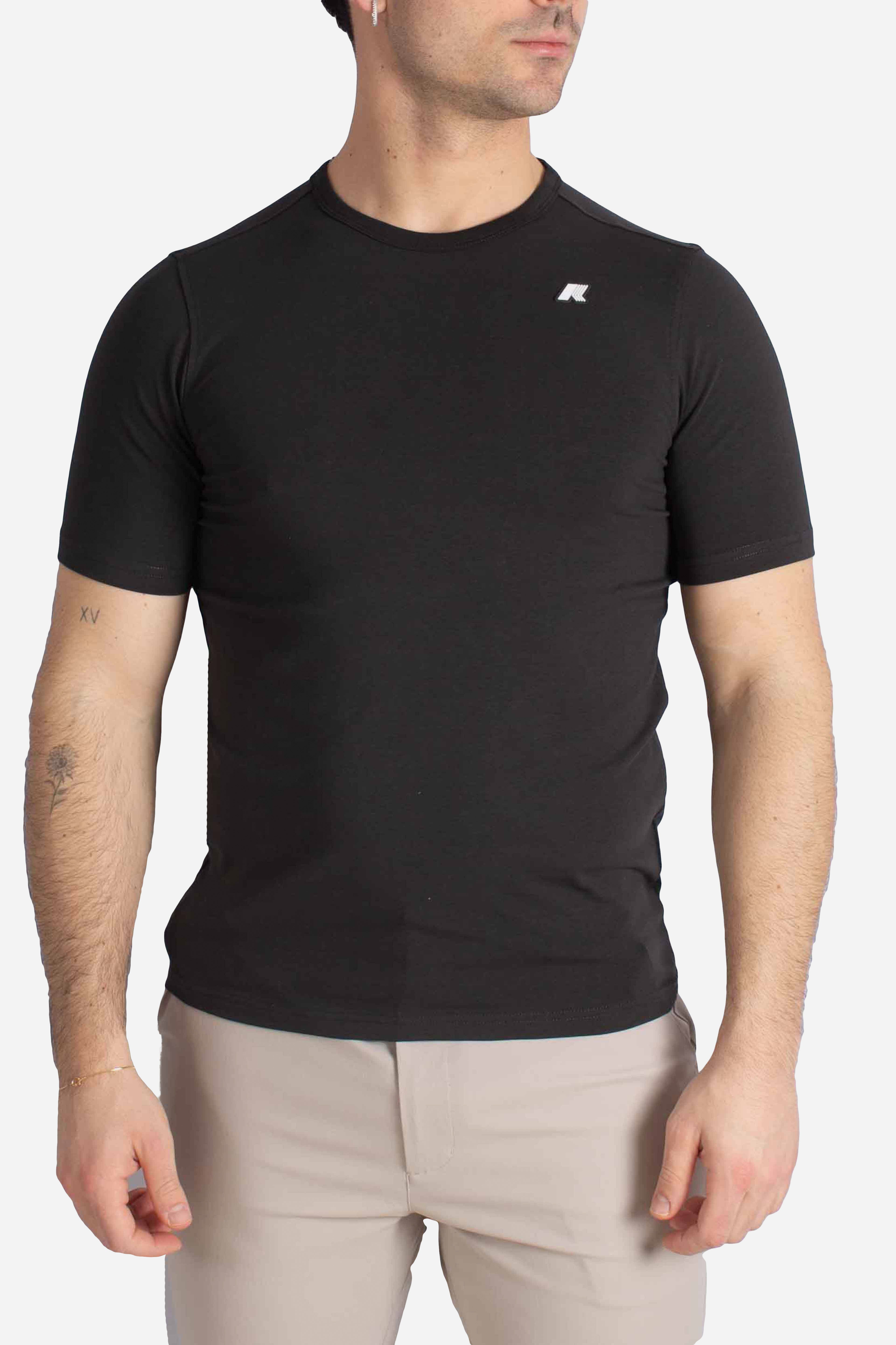 T-Shirt Leggera Adame light stretch jersey black pure