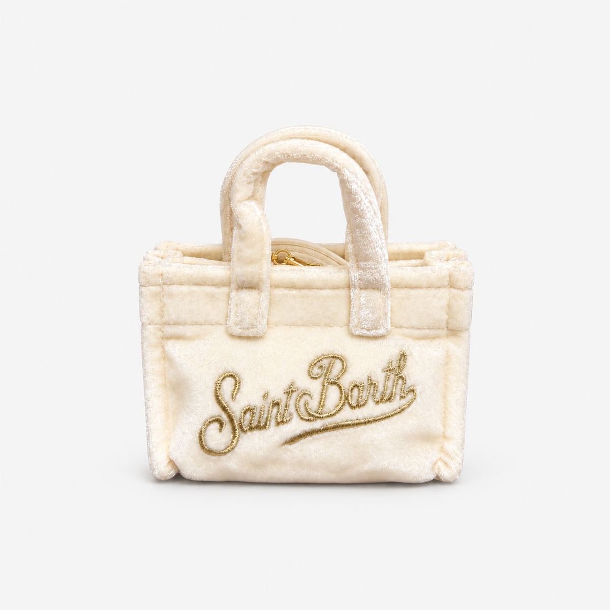 MC2 Saint Barth Borsetta Portachiavi Donna Key Bag Velvet Avorio