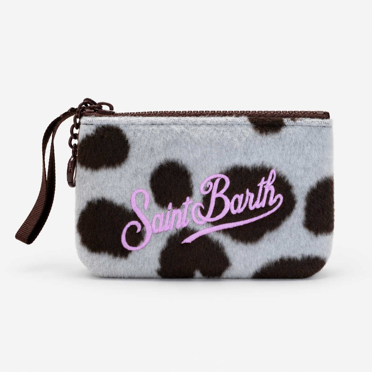 MC2 Saint Barth Pochette Donna Aline Mini Felt Cow Azzurra