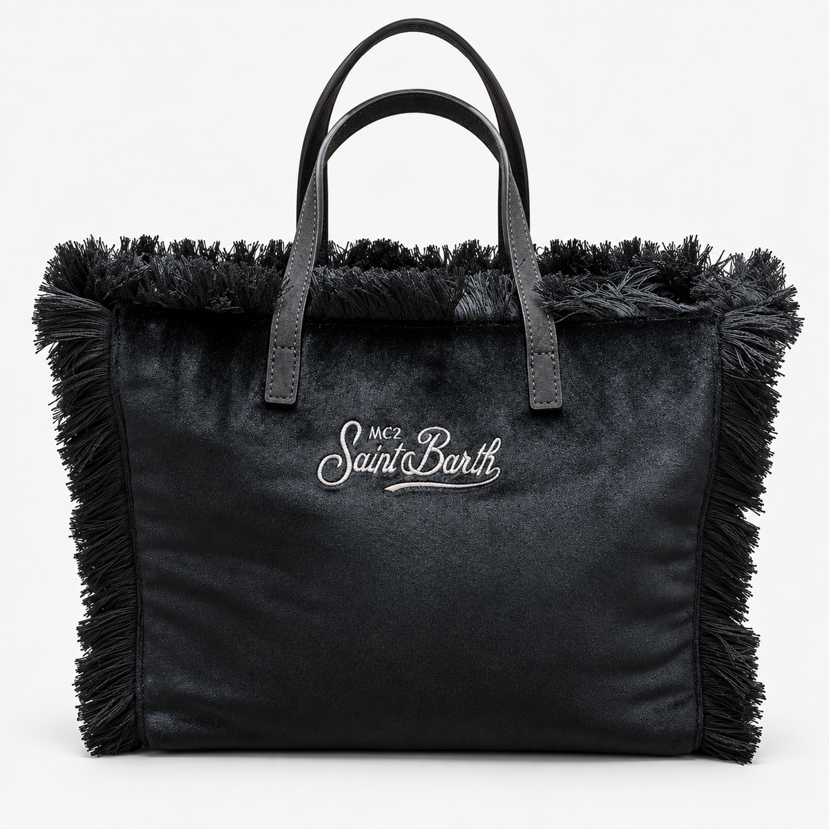 MC2 Saint Barth Borsa Donna Colette in Velluto Liscio Nero