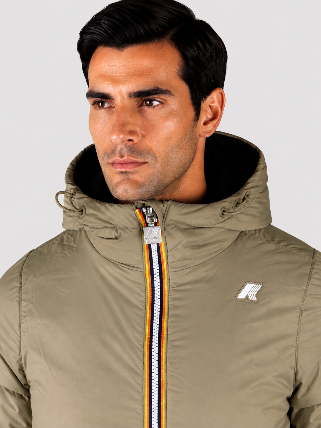 K-Way Jack Spencer Nylon Double BLACK PURE-GREEN AMY