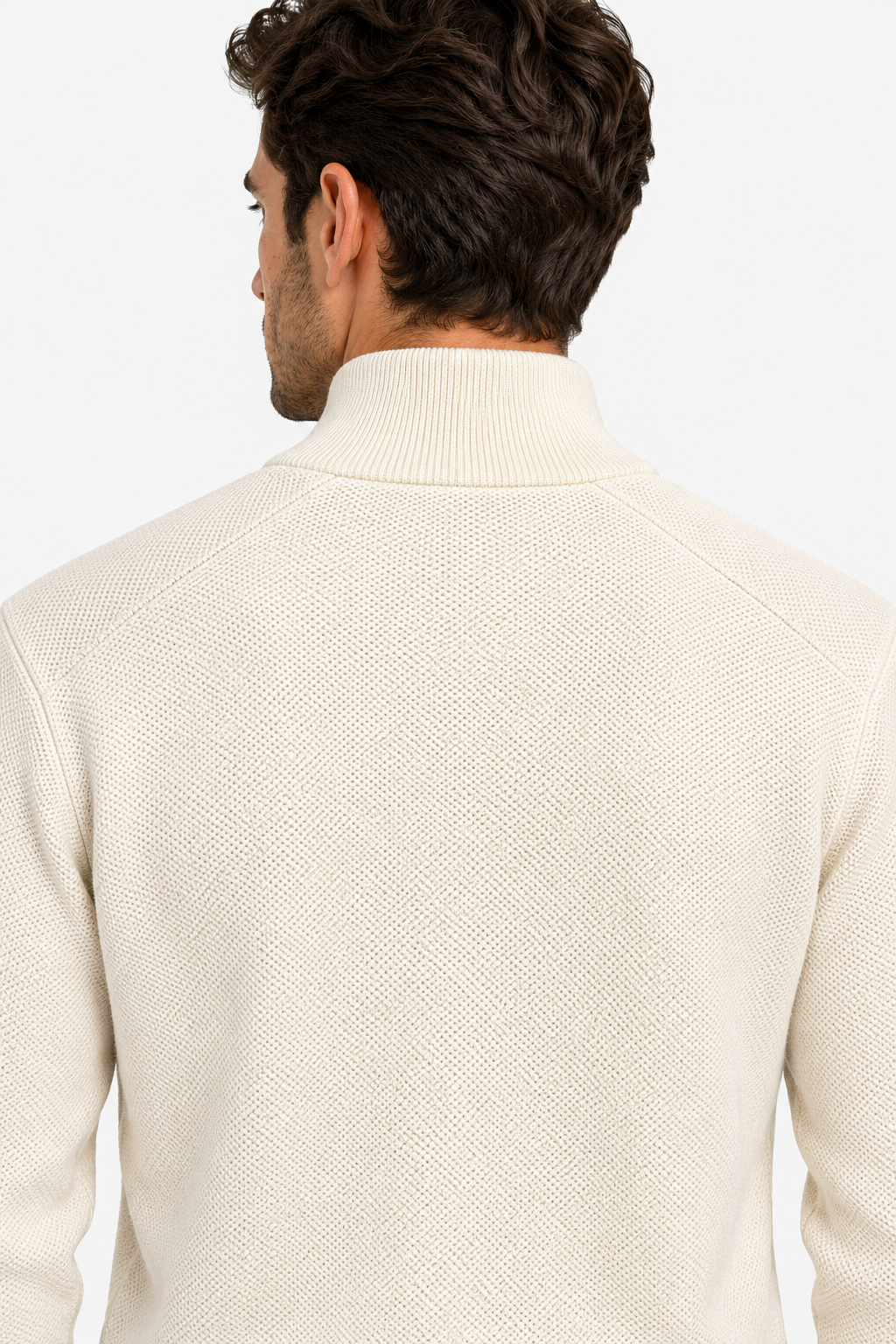 Polo Ralph Lauren Maglia Uomo Mezza Zip a Nido d’Ape Crema
