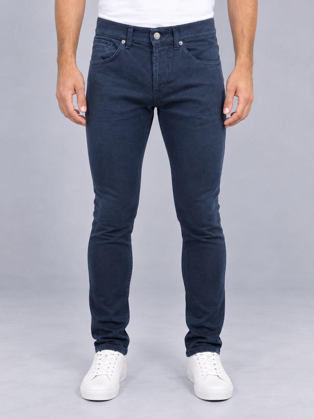 Dondup Pantalone Uomo Slim Fit Blue Navy