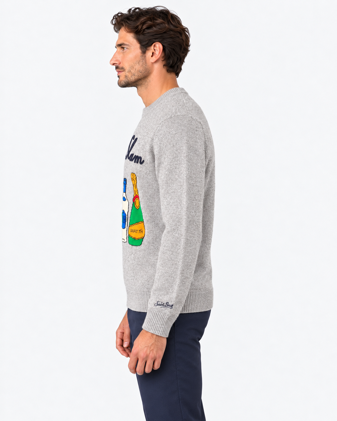 MC2 Saint Barth Maglia Uomo Grand Slam Grigio