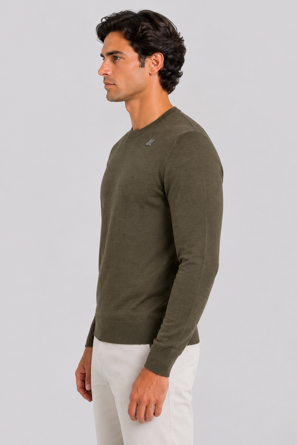 Maglia Sebastien merino green blackish