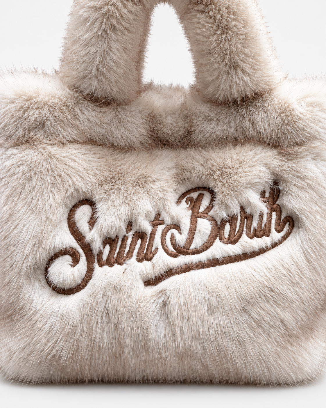 MC2 Saint Barth Borsa Donna Vanity Mini Soft Fur Beige