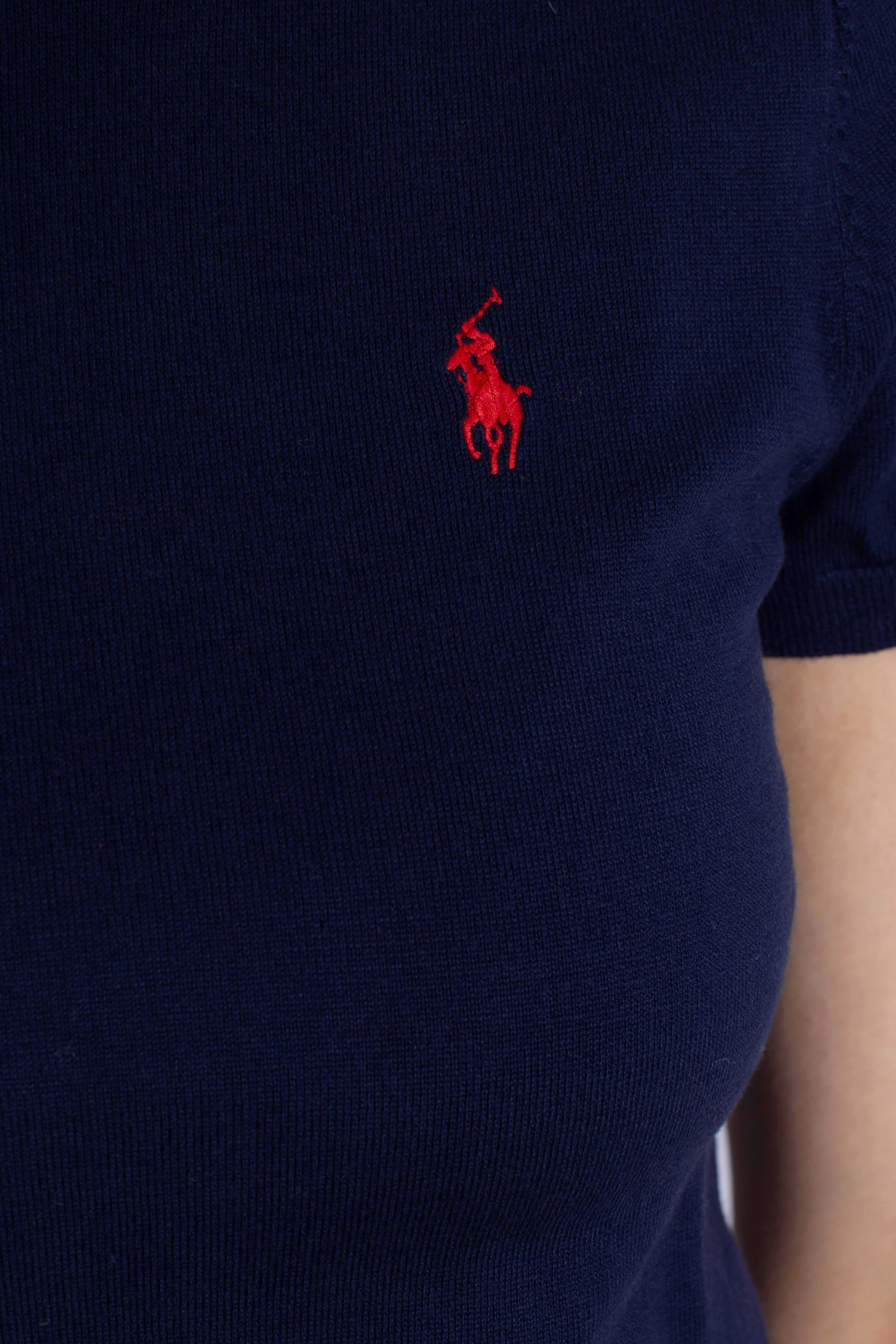 MAGLIA GIROCOLLO A MANICHE CORTE blue