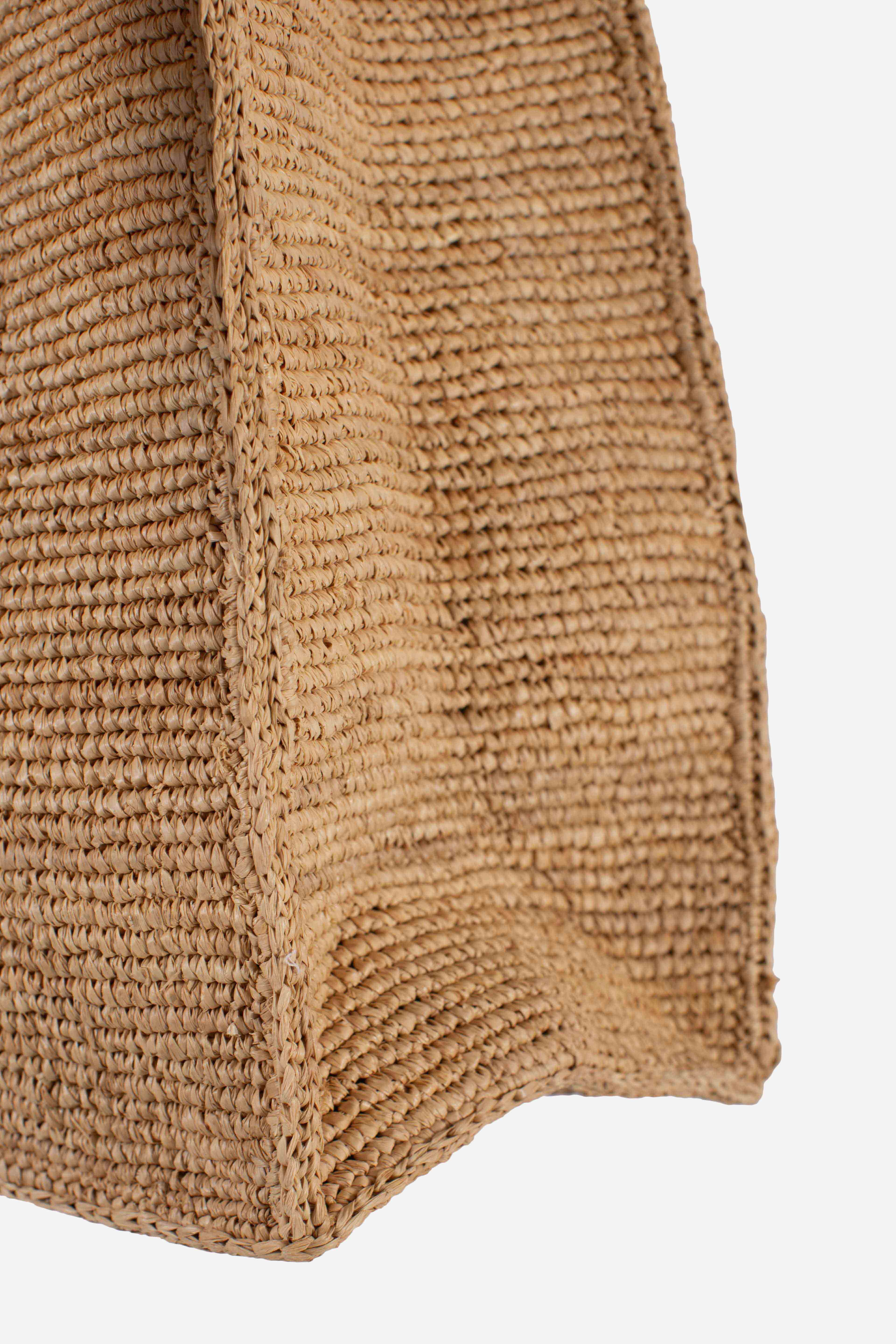 Borsa Colette in rafia con logo ricamato