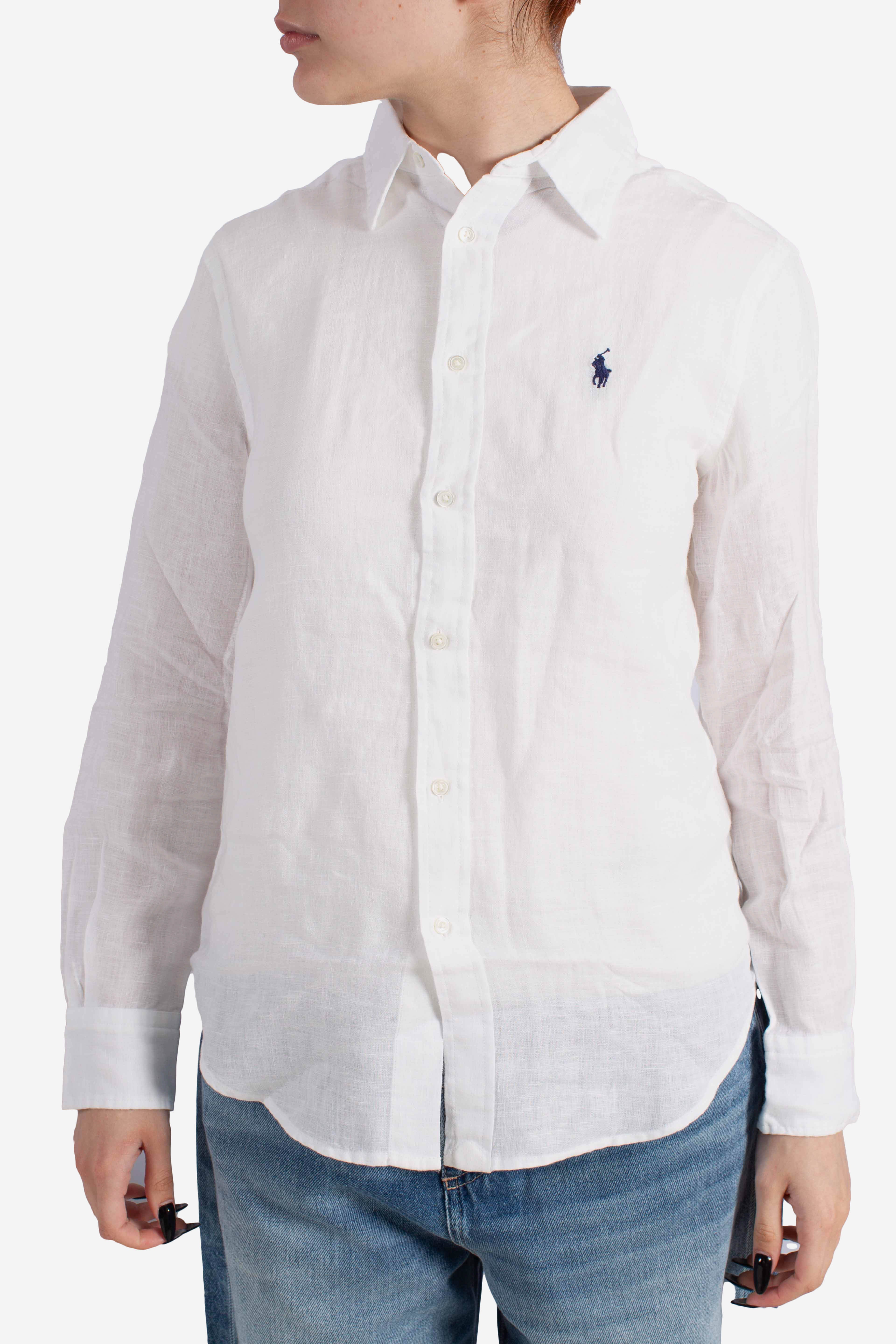 Camicia in lino classic fit white