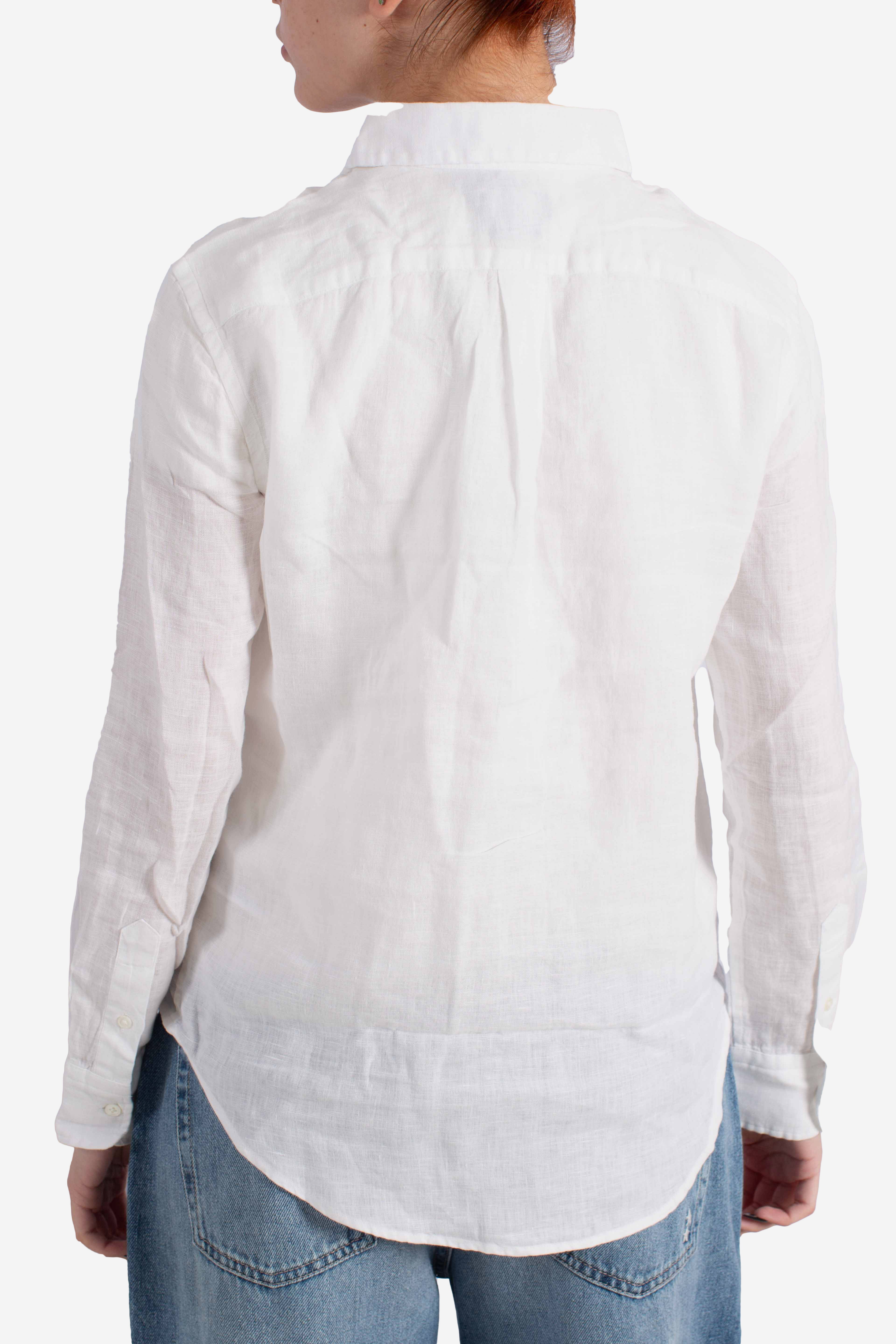 Camicia in lino classic fit white