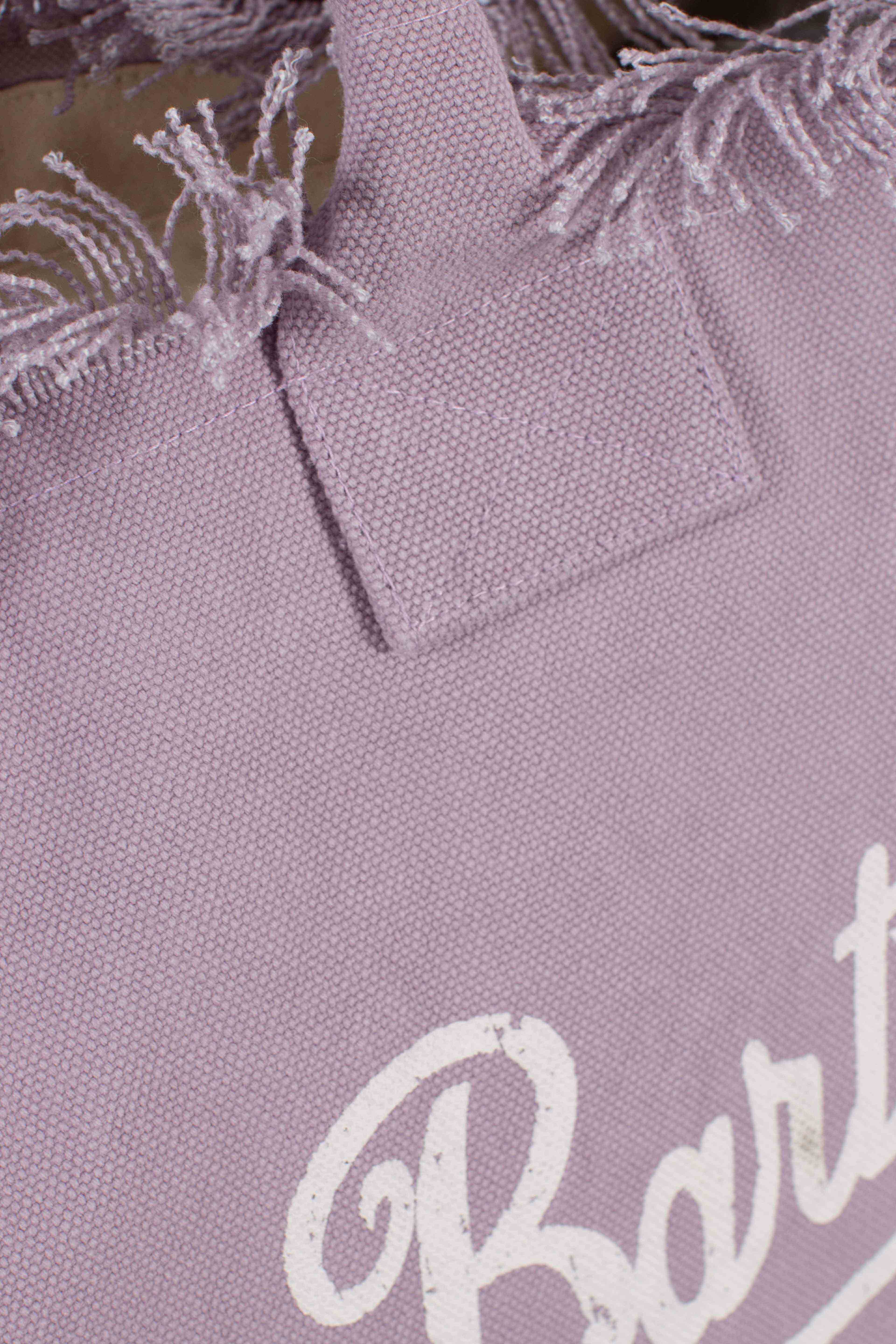 Borsa a spalla Vanity in canvas di cotone lilla