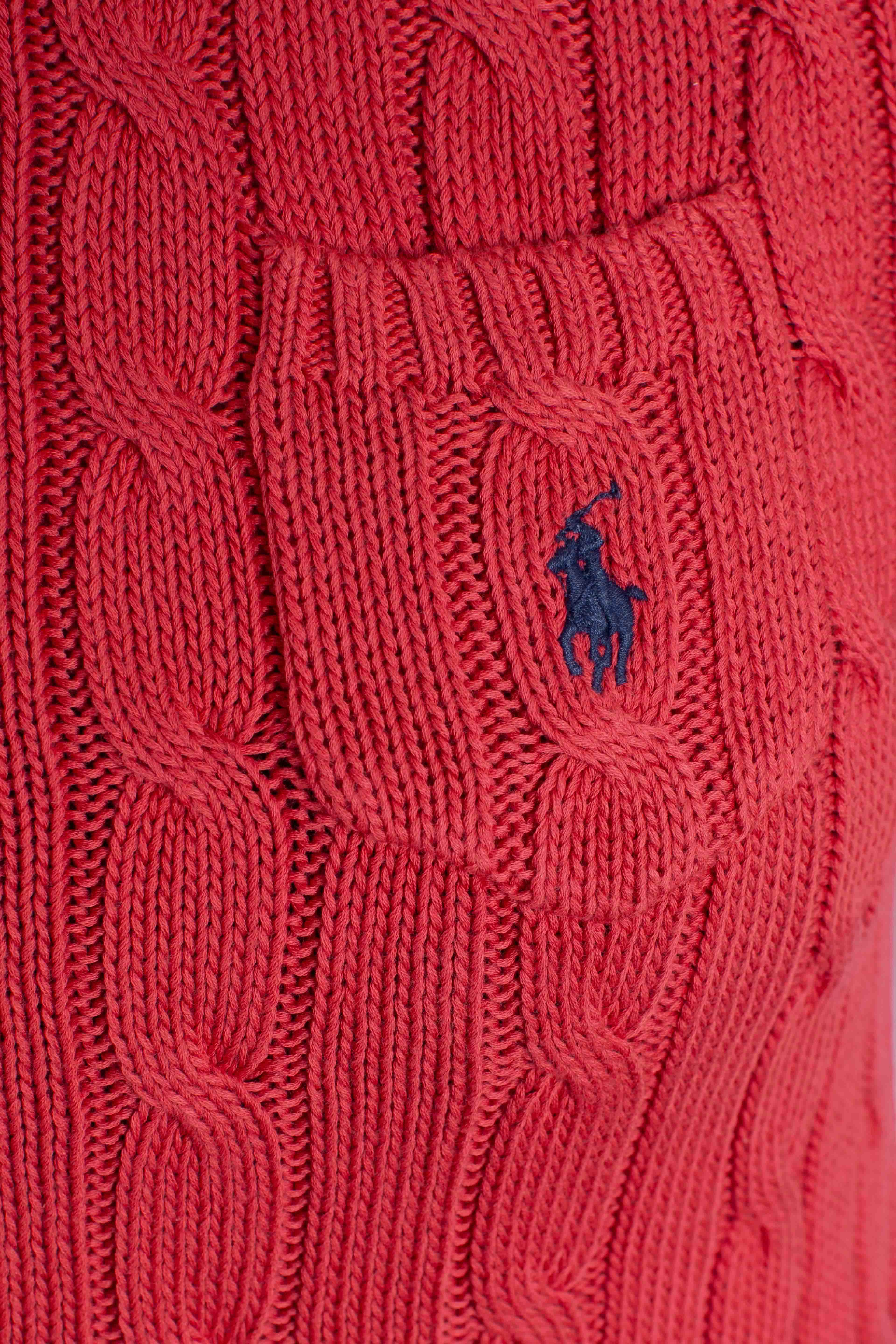 Maglia a maniche corte in cotone a trecce red
