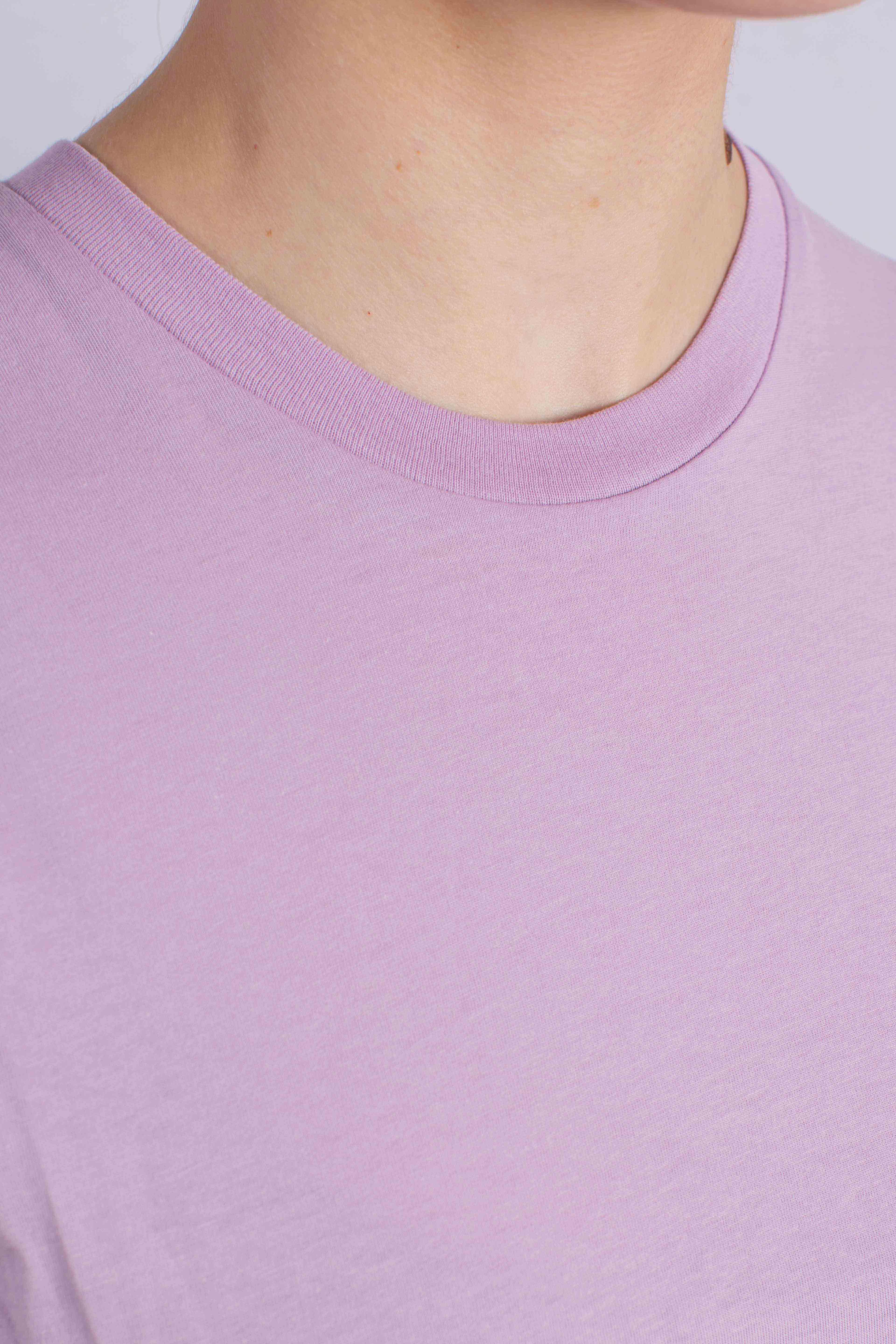 Maglietta girocollo in jersey di cotone purple