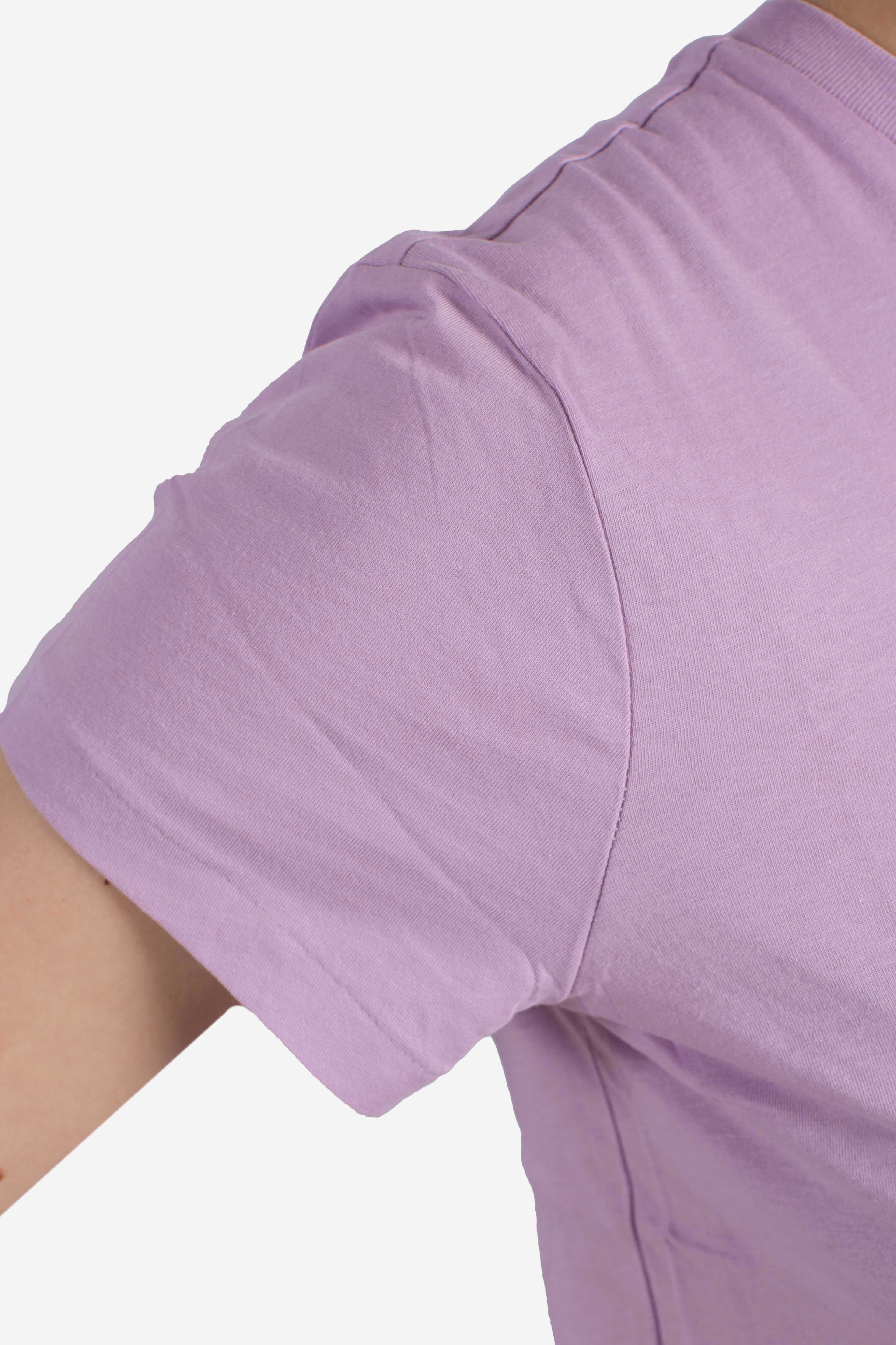 Maglietta girocollo in jersey di cotone purple