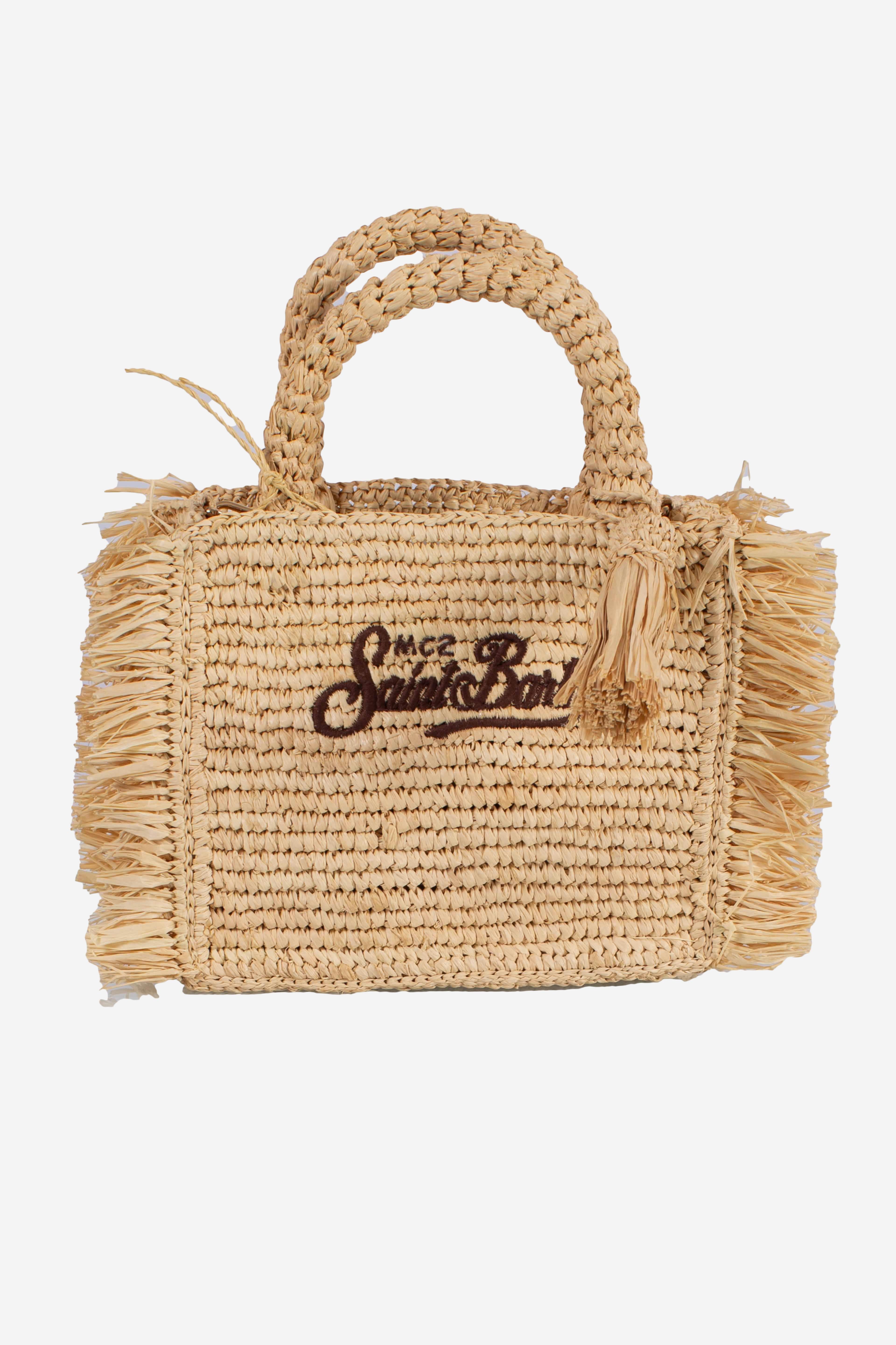 BORSA VANITY MINI RAFFIA FRINGE