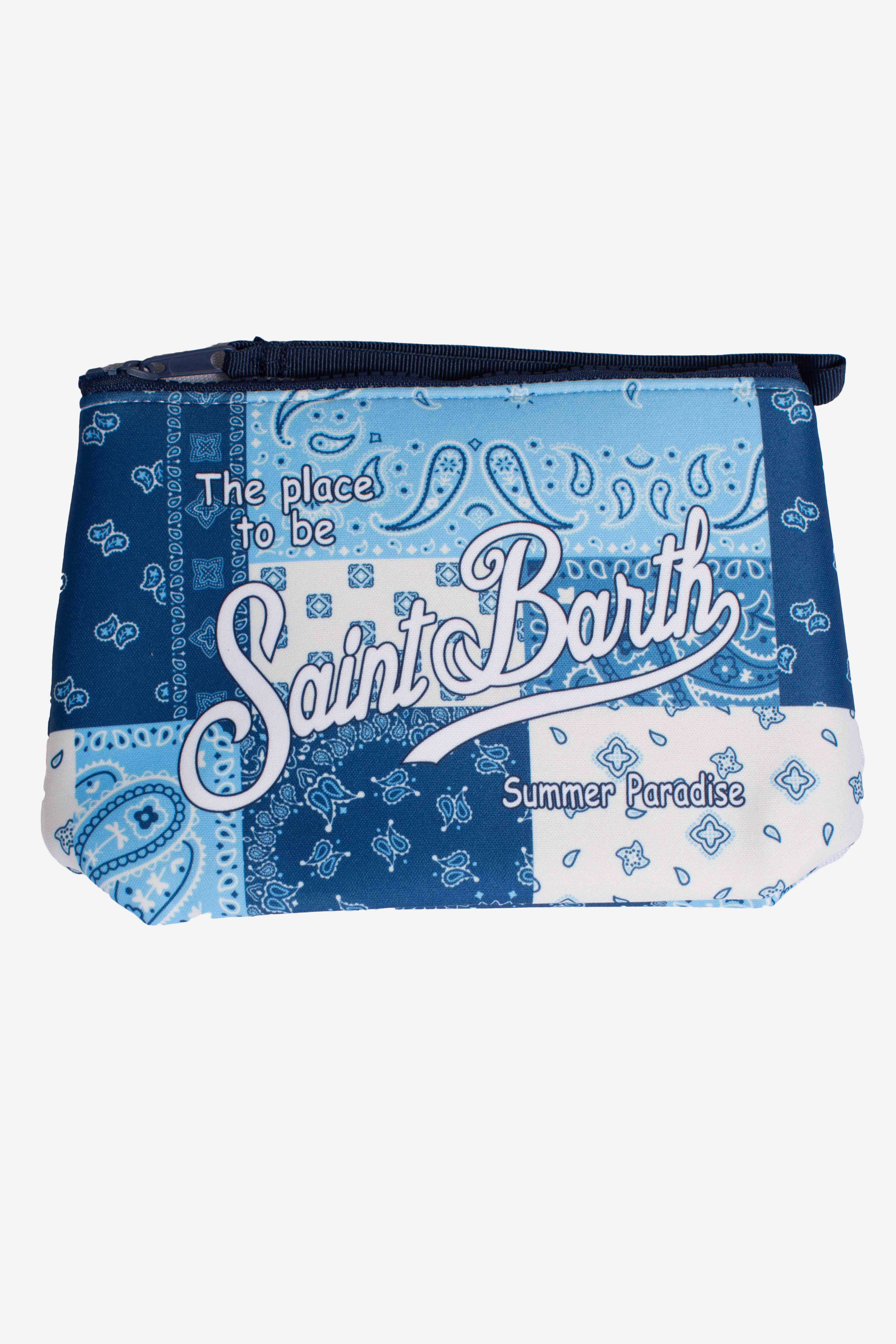 Pochette Aline in scuba con stampa Foulard Patch